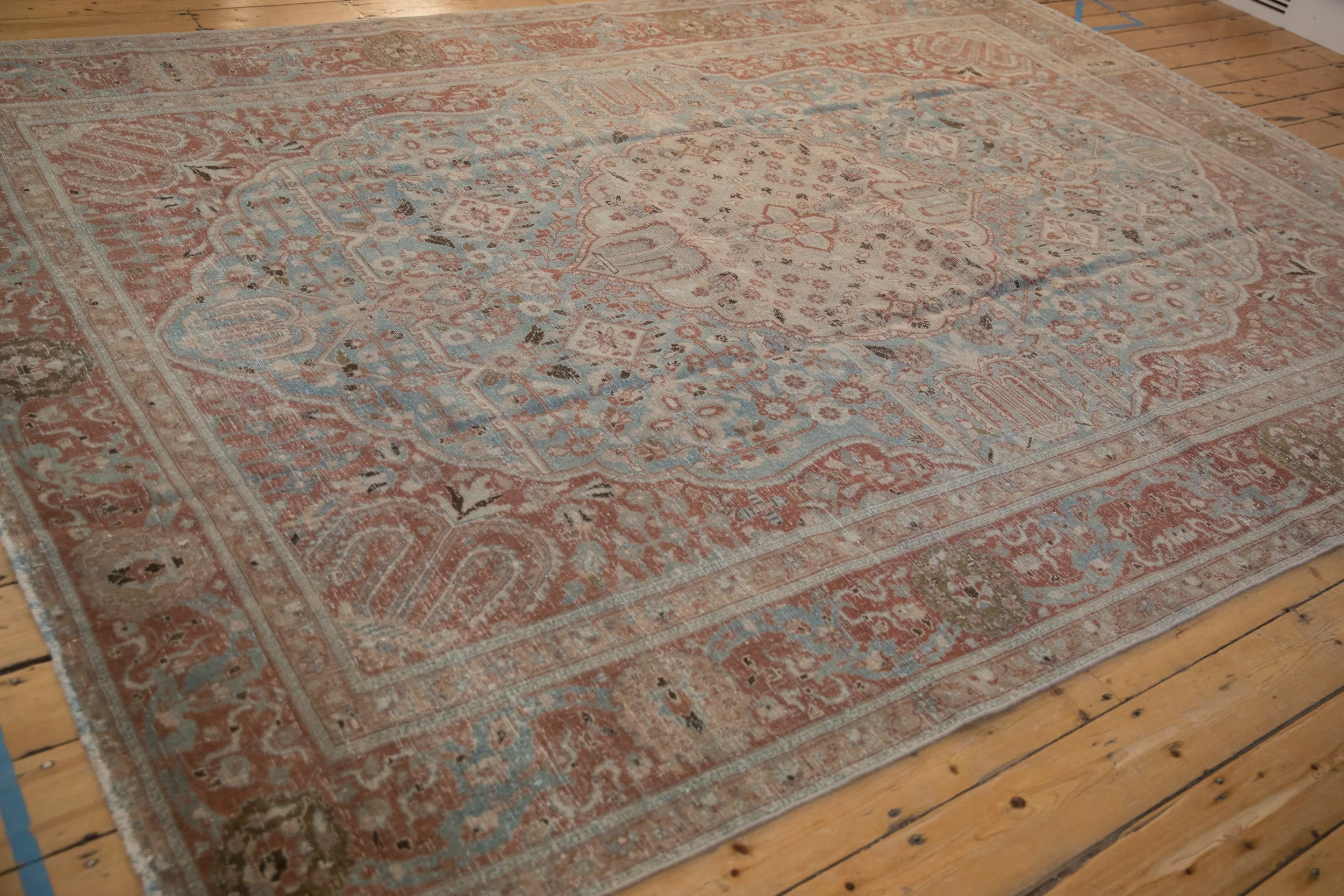 8x11 Vintage Distressed Tabriz Carpet - Image 6