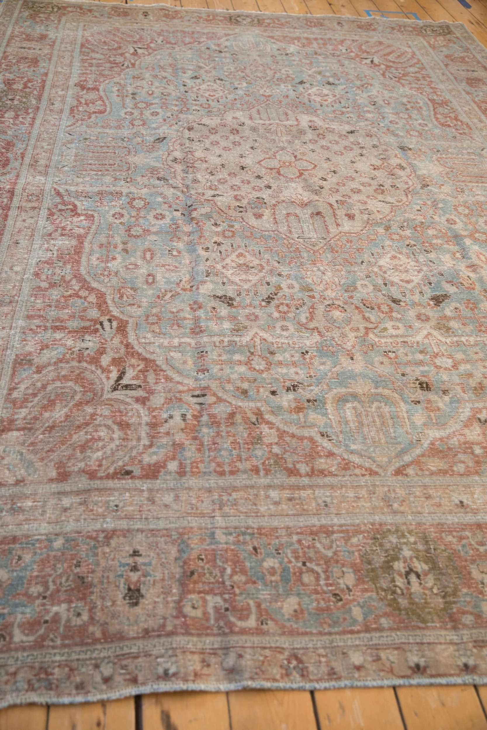 8x11 Vintage Distressed Tabriz Carpet - Image 8
