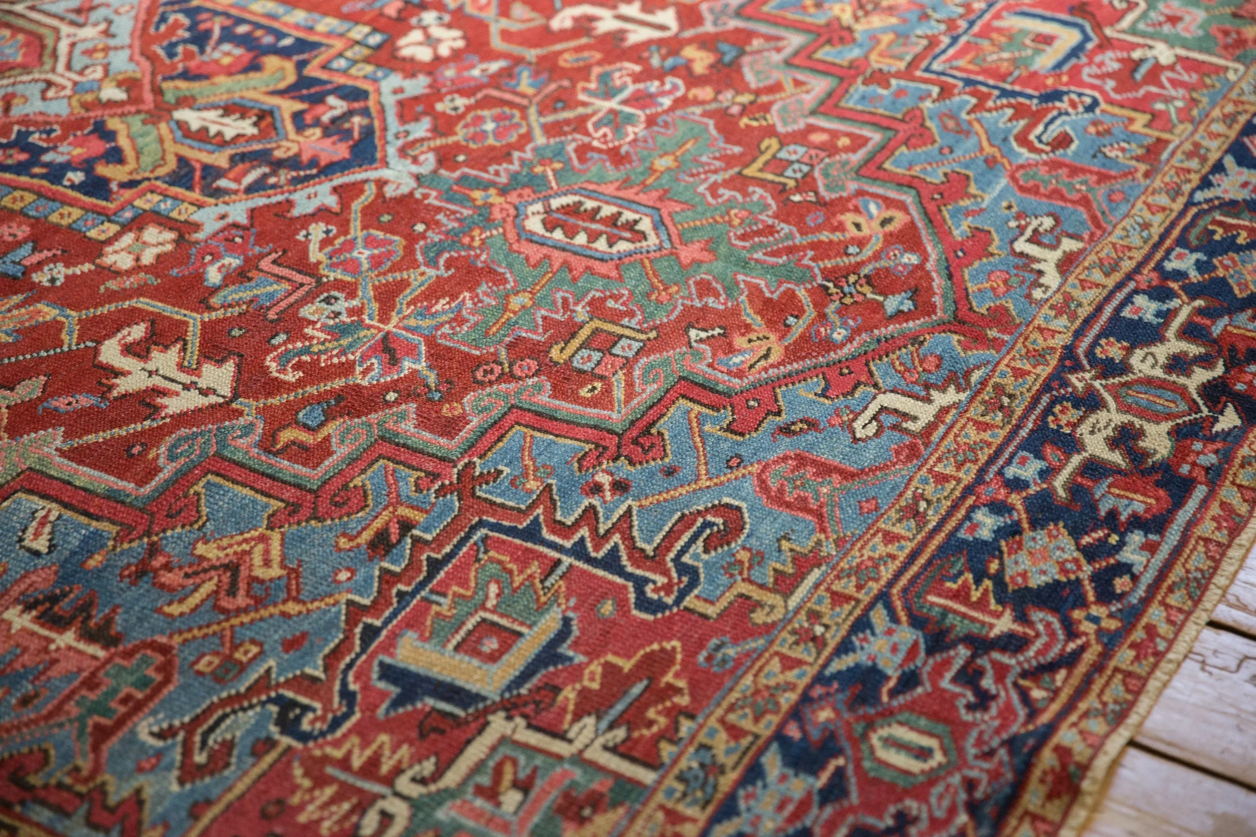 8x11 Vintage Heriz Carpet - Image 5