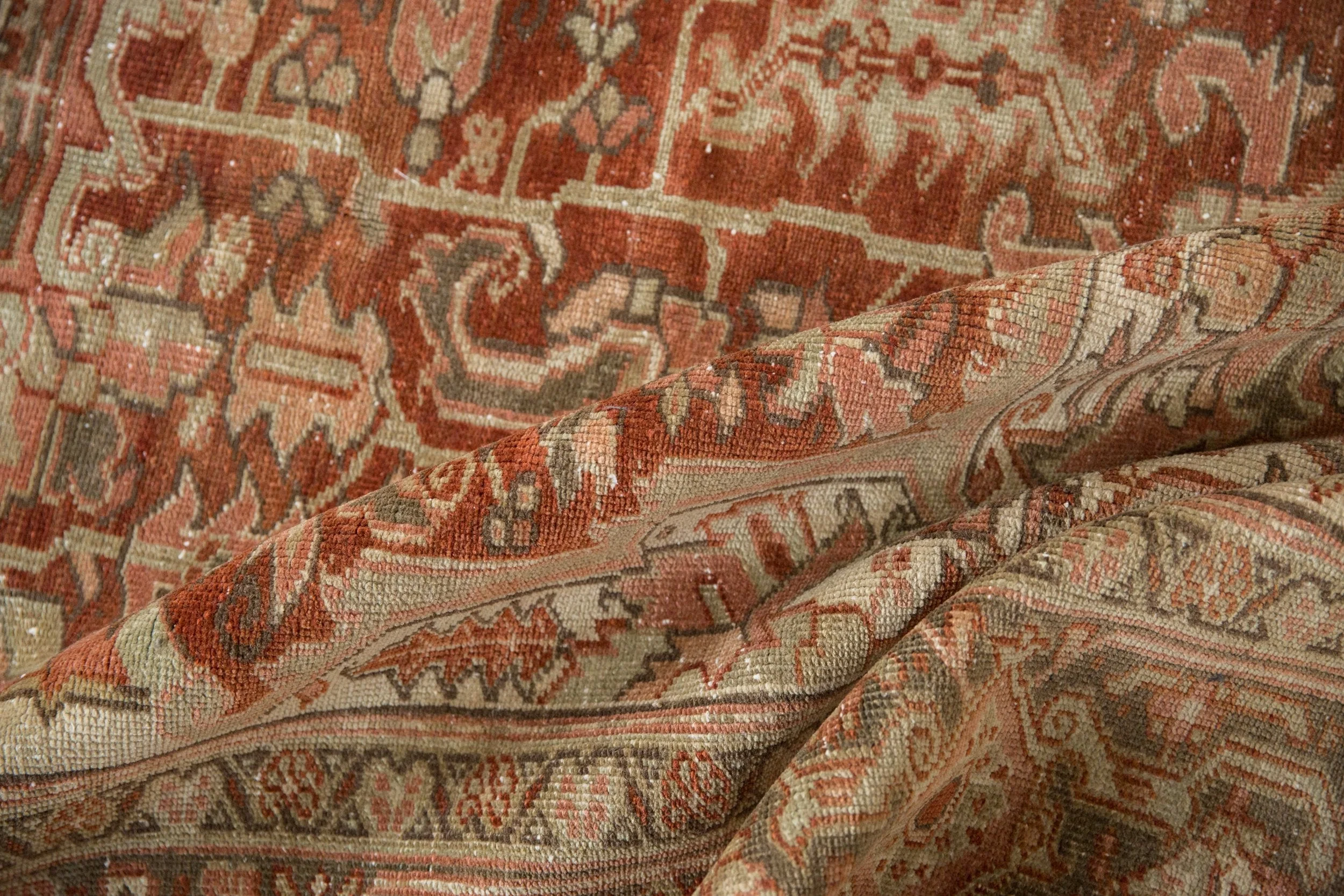 8x12.5 Vintage Distressed Heriz Carpet - Image 10