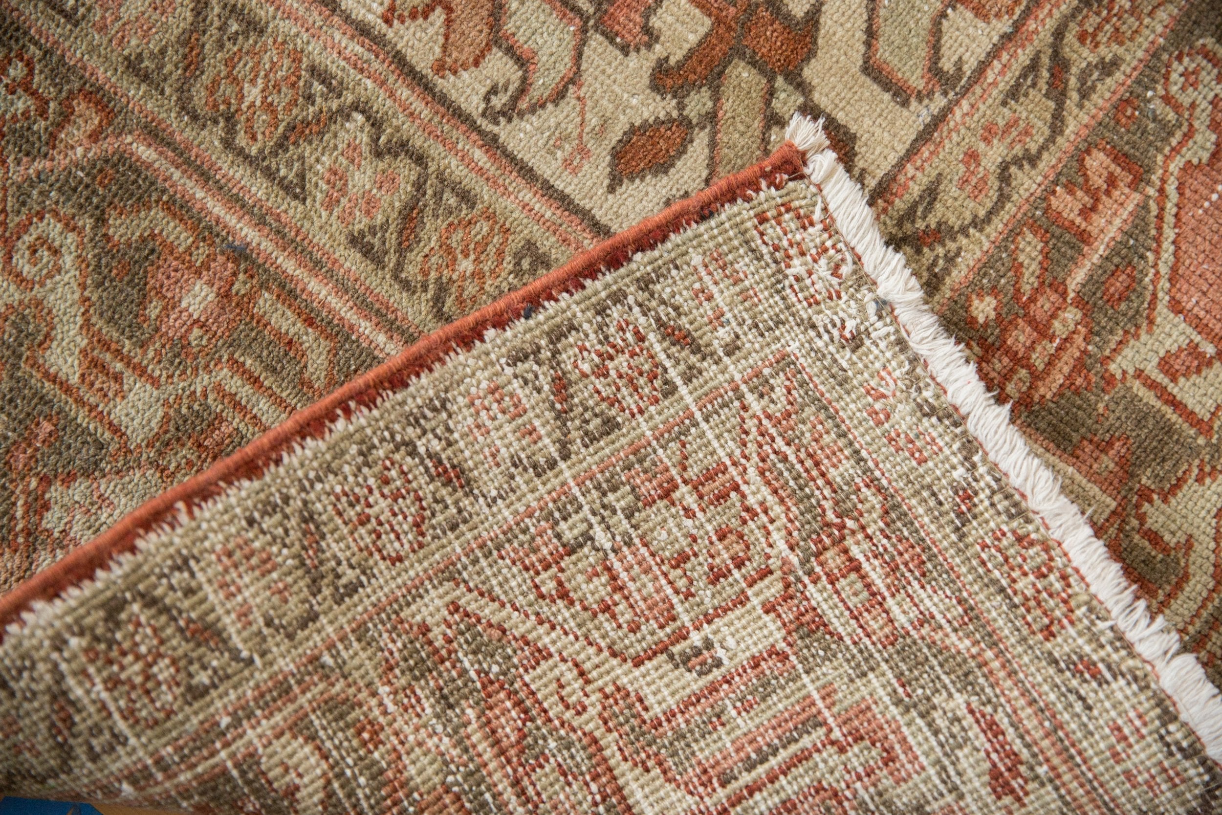 8x12.5 Vintage Distressed Heriz Carpet - Image 11