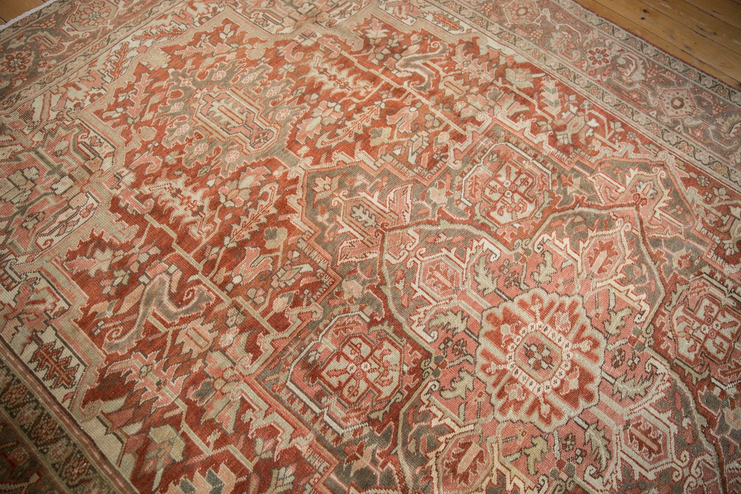 8x12.5 Vintage Distressed Heriz Carpet - Image 3