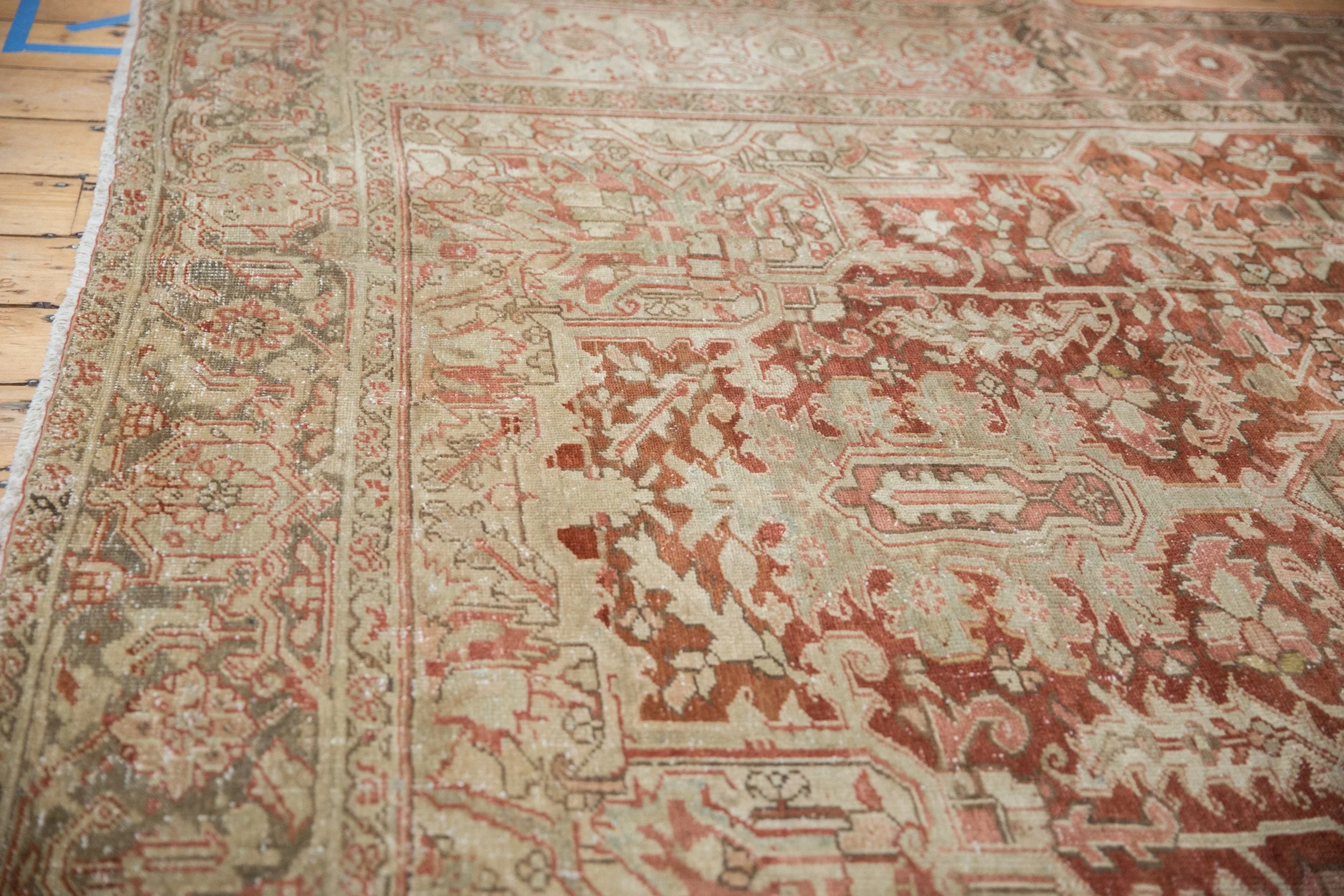 8x12.5 Vintage Distressed Heriz Carpet - Image 6