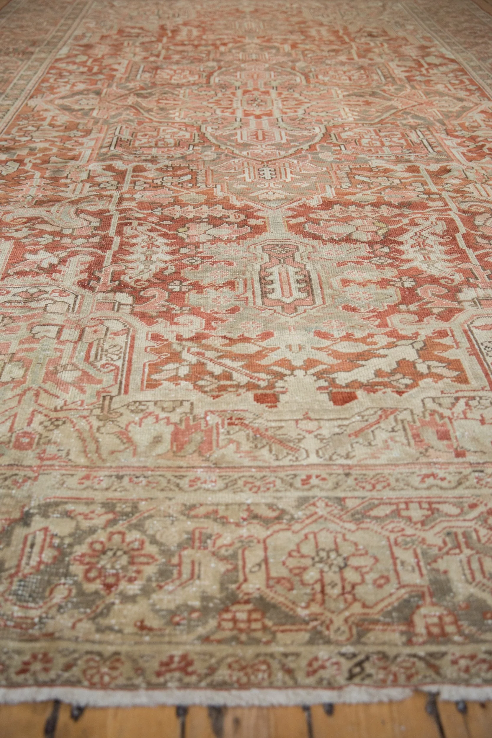 8x12.5 Vintage Distressed Heriz Carpet - Image 7