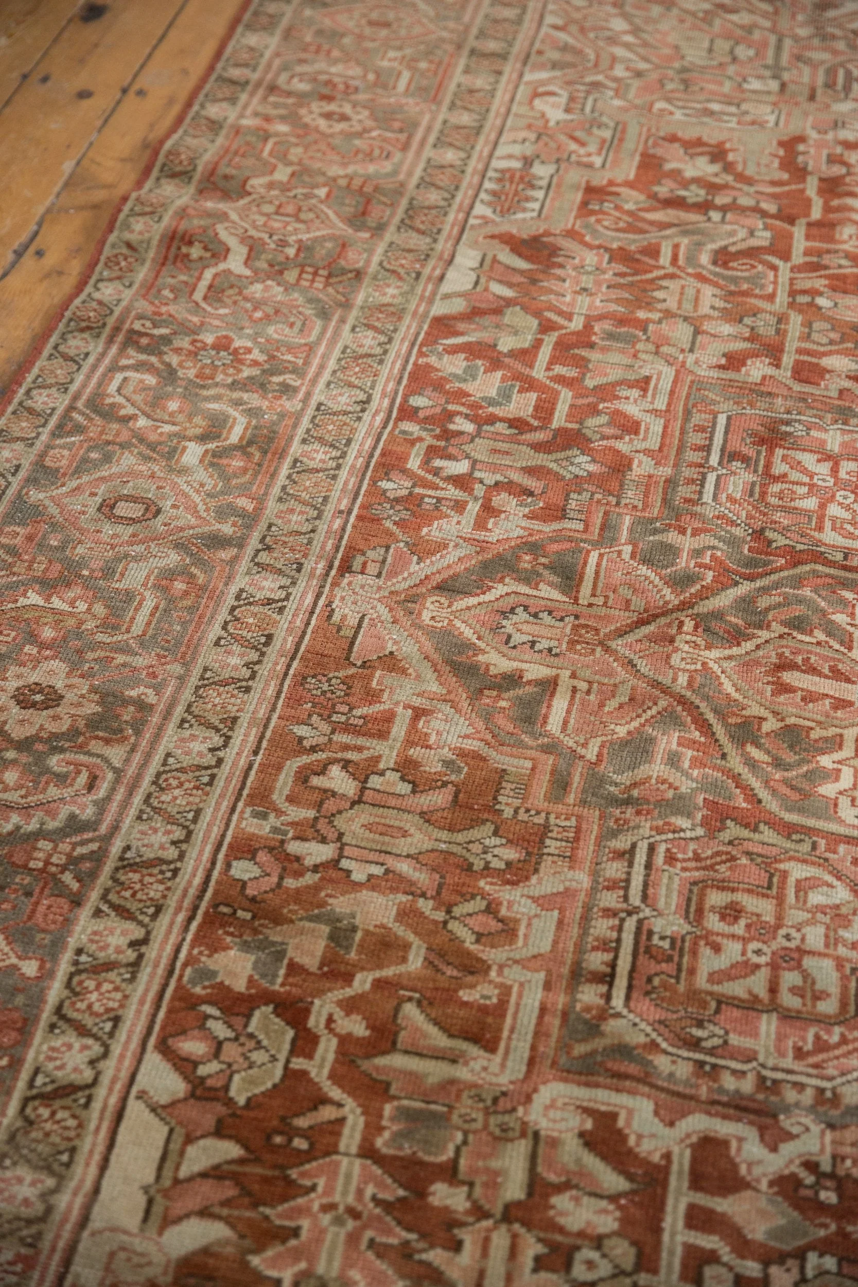 8x12.5 Vintage Distressed Heriz Carpet - Image 8