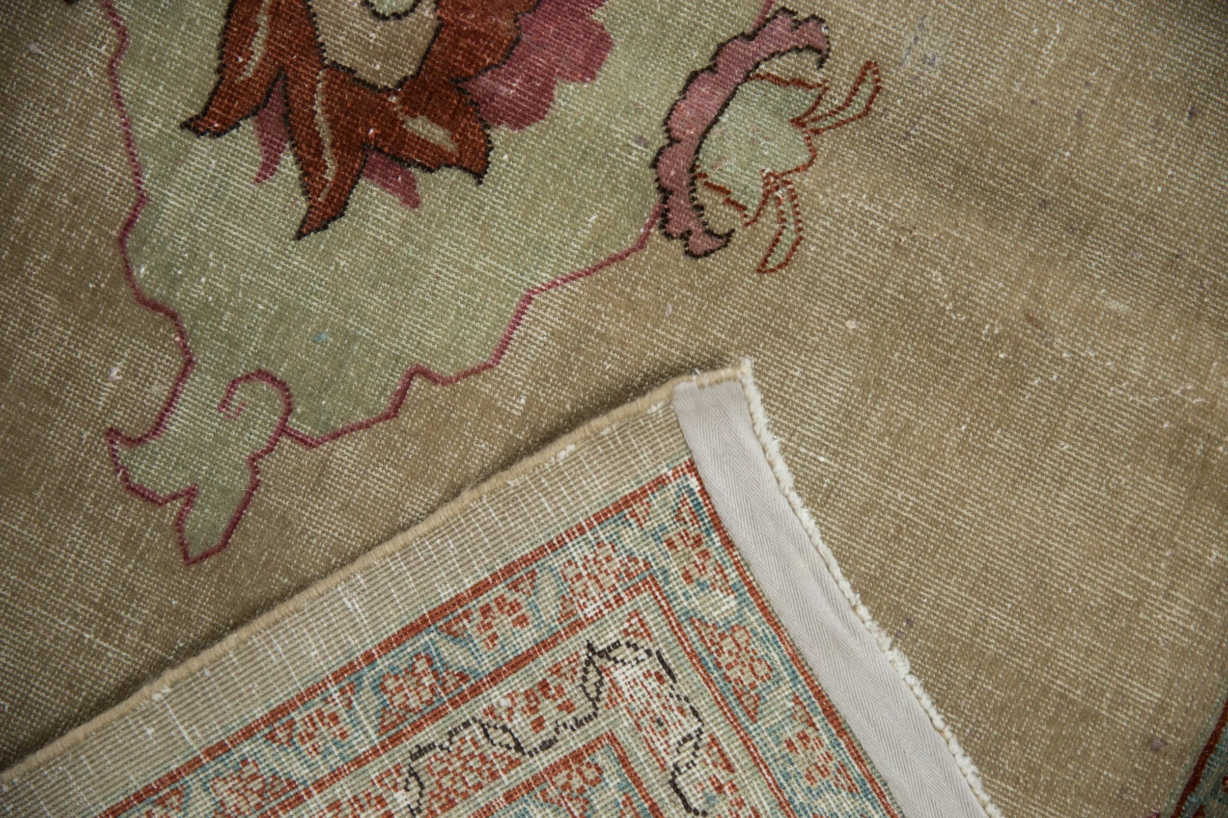 8x12 Vintage Distressed Tabriz Carpet - Image 10
