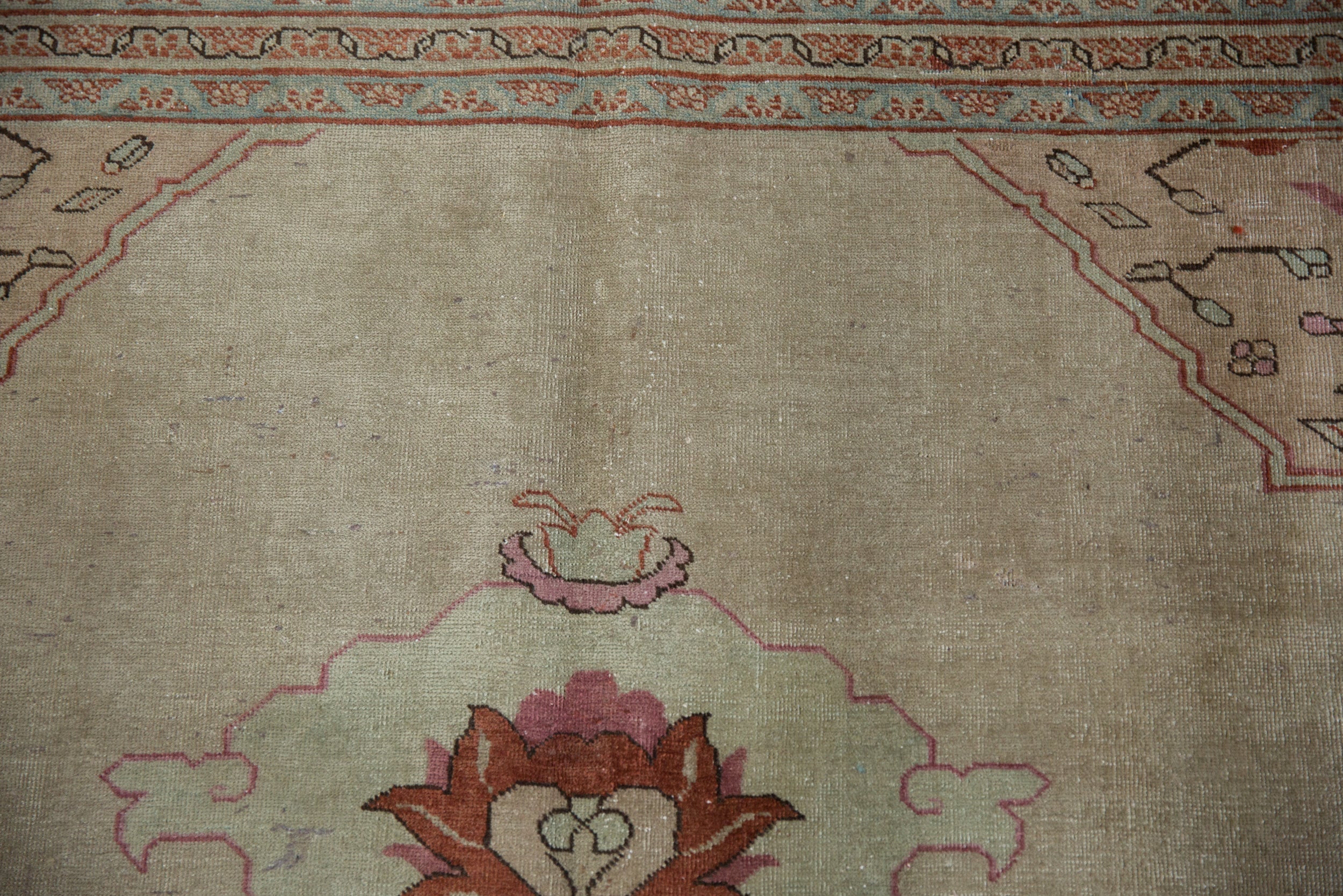 8x12 Vintage Distressed Tabriz Carpet - Image 12
