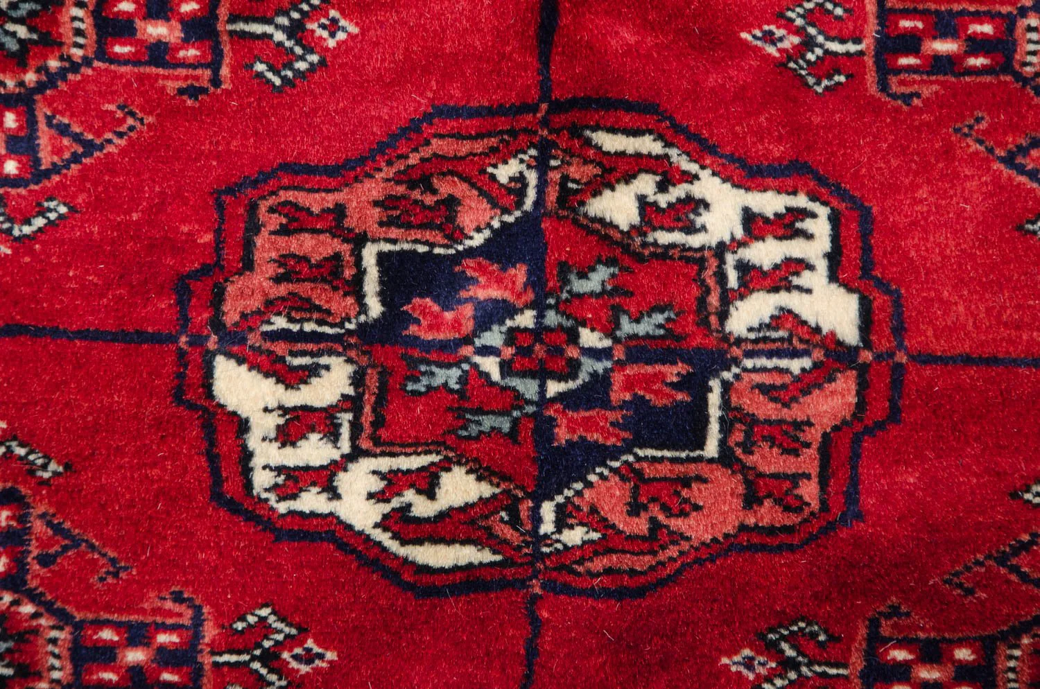 8x8.5 Vintage Fine Bokhara Square Carpet - Image 10