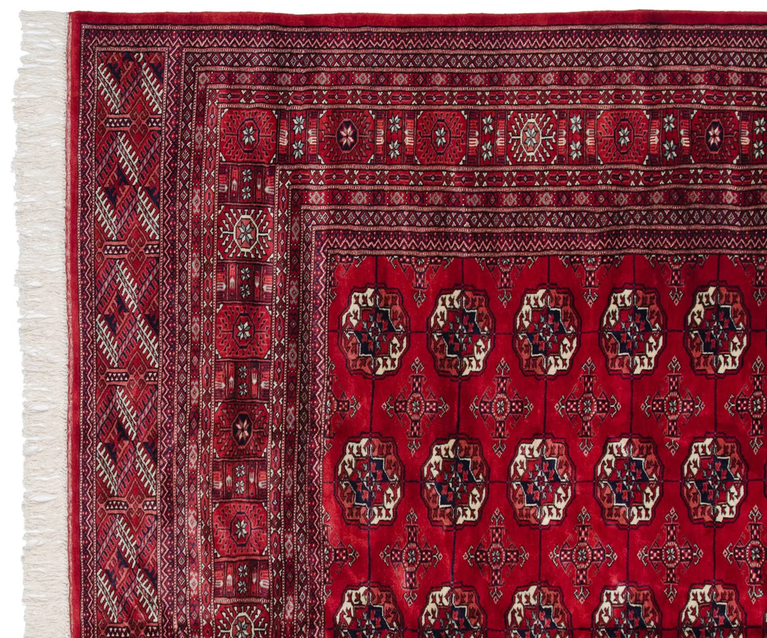 8x8.5 Vintage Fine Bokhara Square Carpet - Image 11