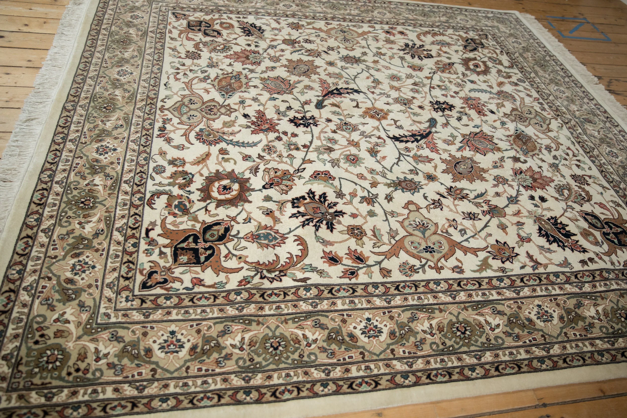 8x8 New Indian Isfahan Design Square Carpet - Image 6