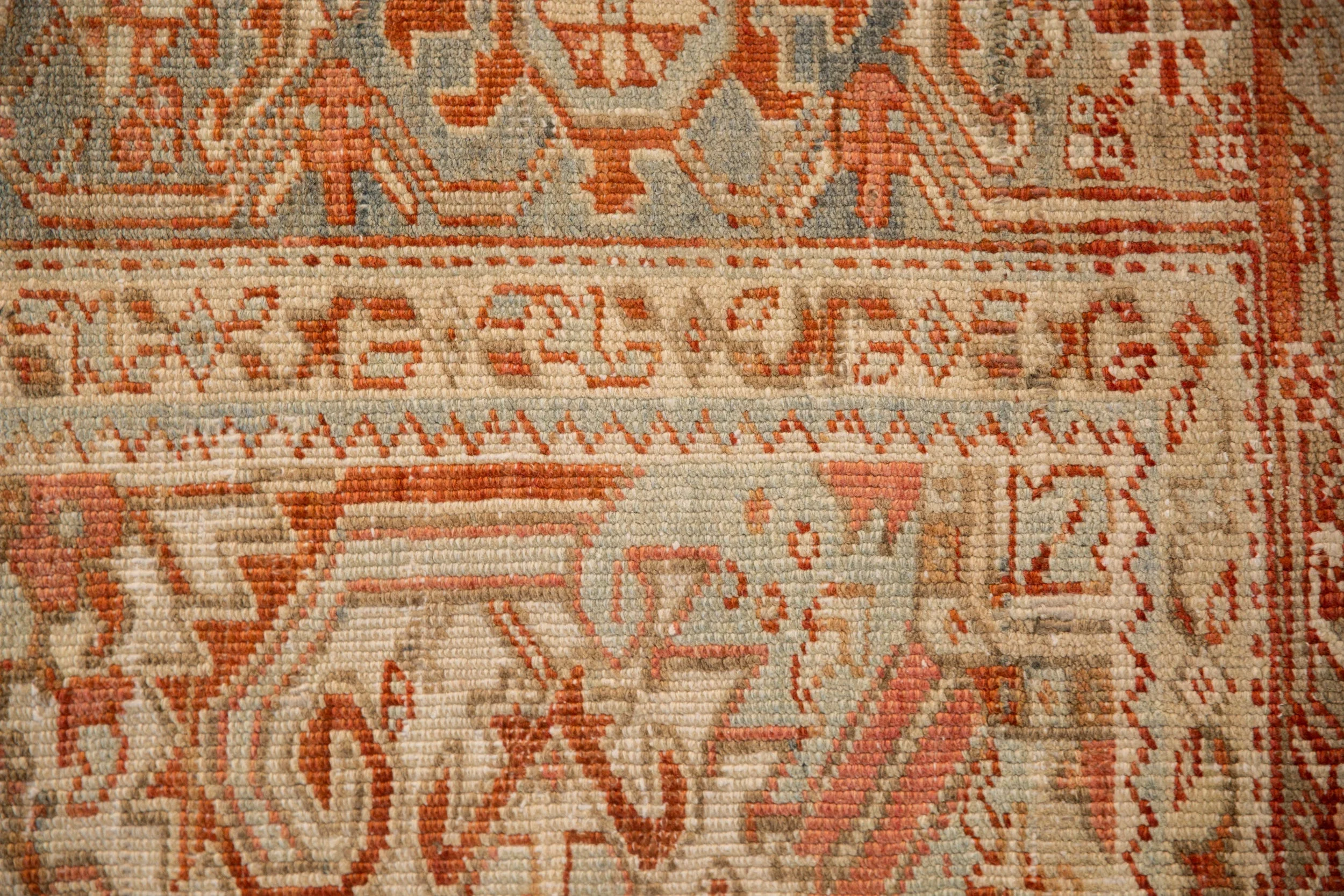 8x9.5 Vintage Distressed Heriz Carpet - Image 12
