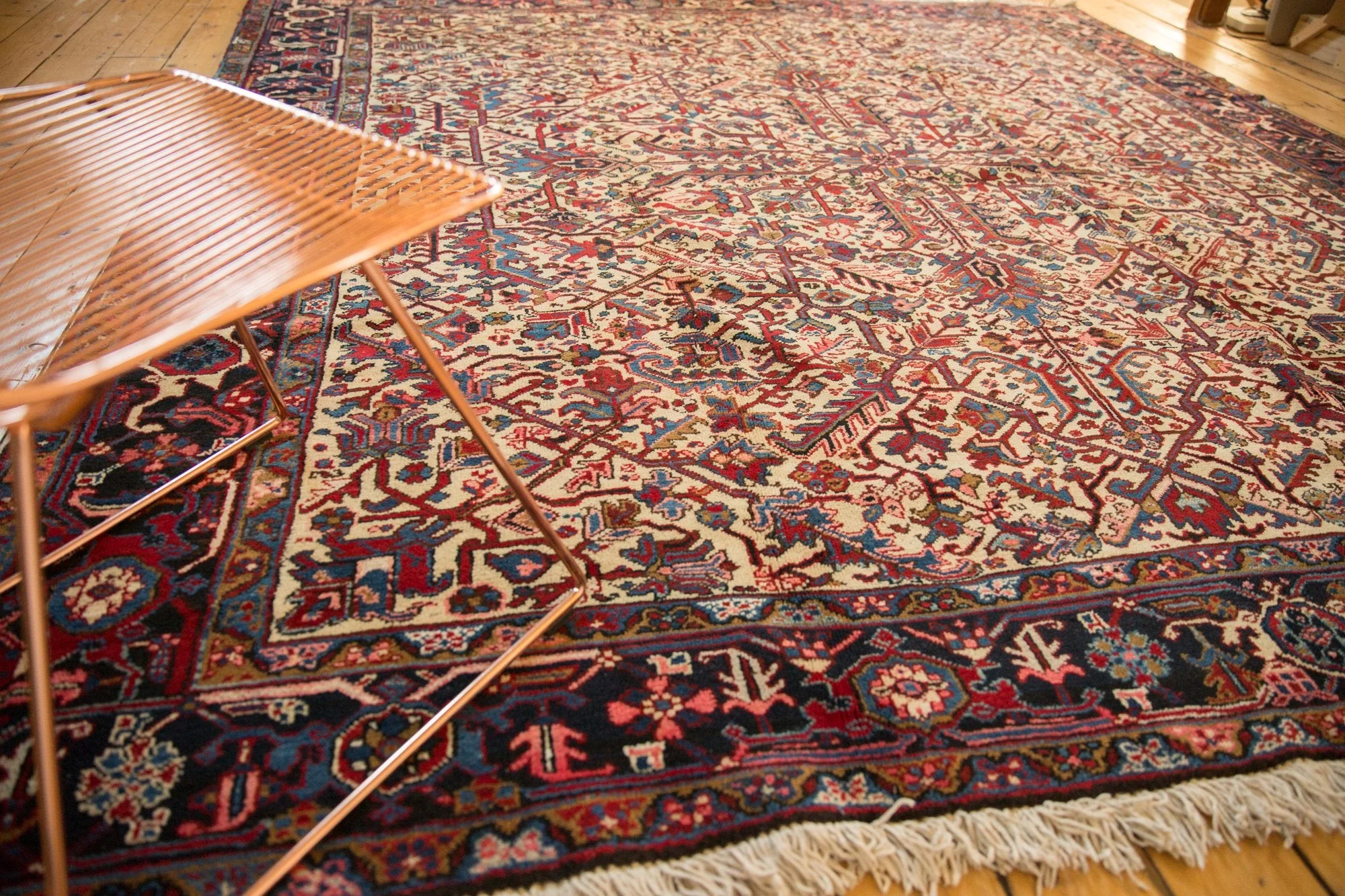 9.5x10 Vintage Mehrivan Square Carpet - Image 7