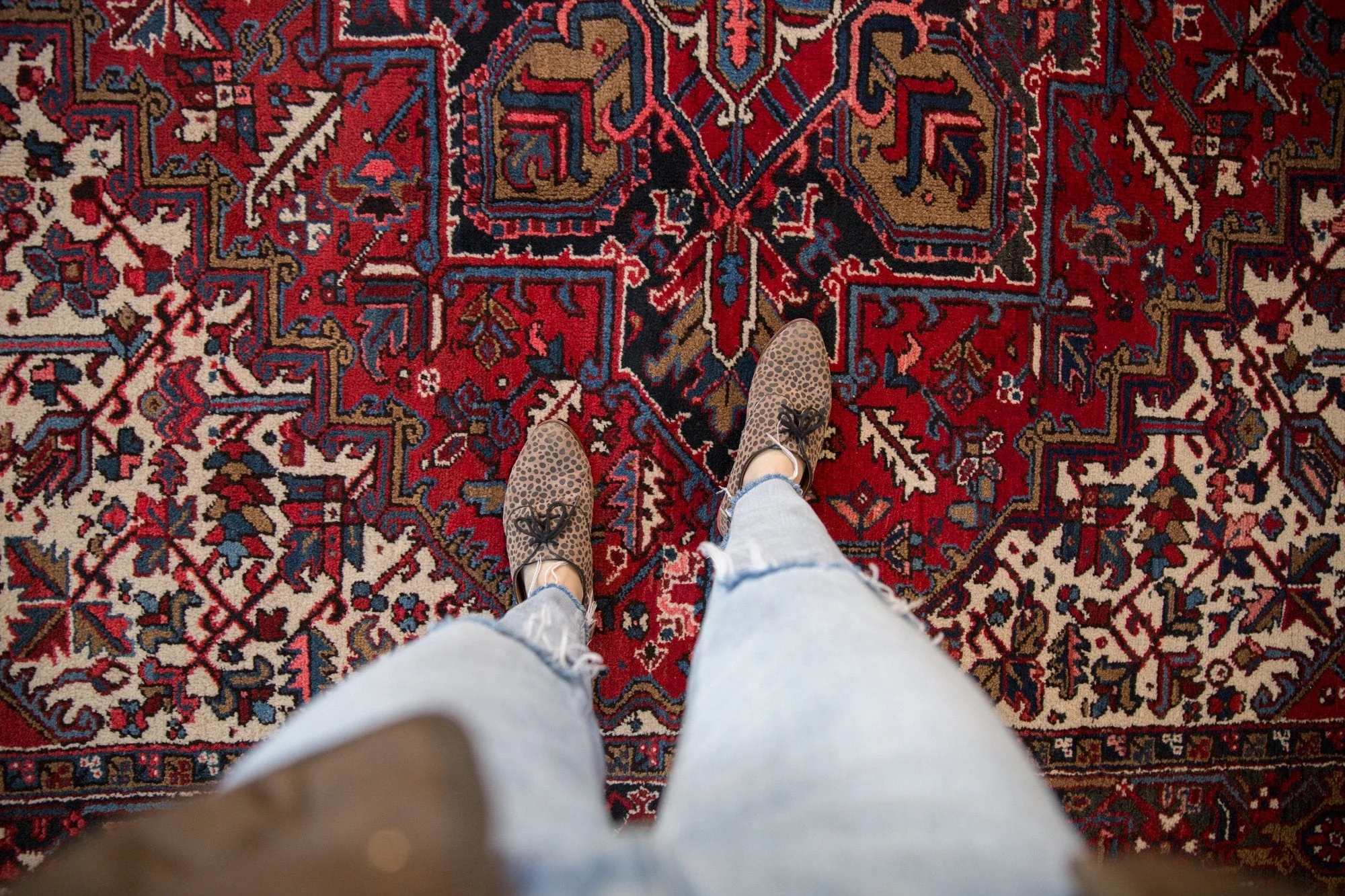 9.5x10 Vintage Mehrivan Square Carpet - Image 2