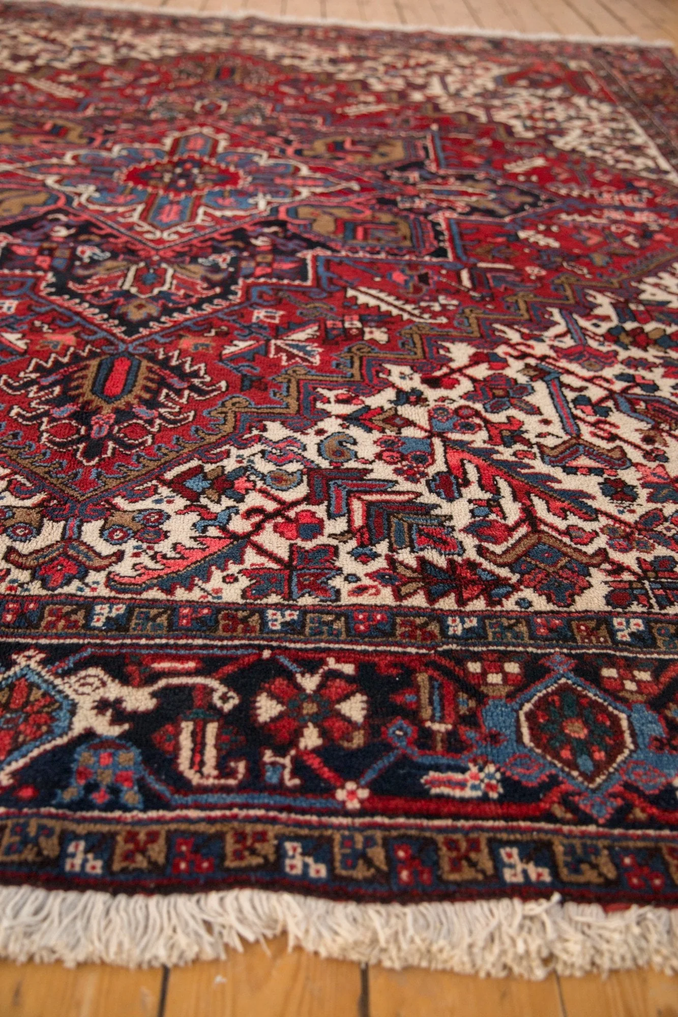 9.5x10 Vintage Mehrivan Square Carpet - Image 4