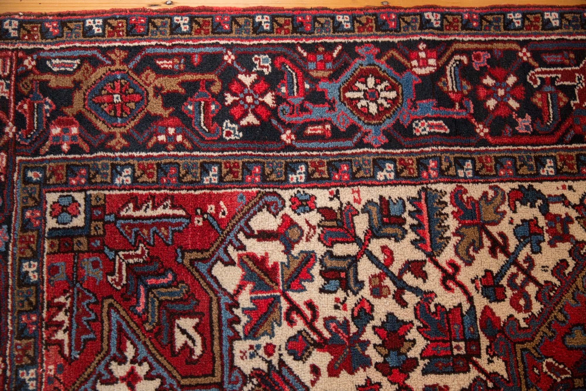 9.5x10 Vintage Mehrivan Square Carpet - Image 5