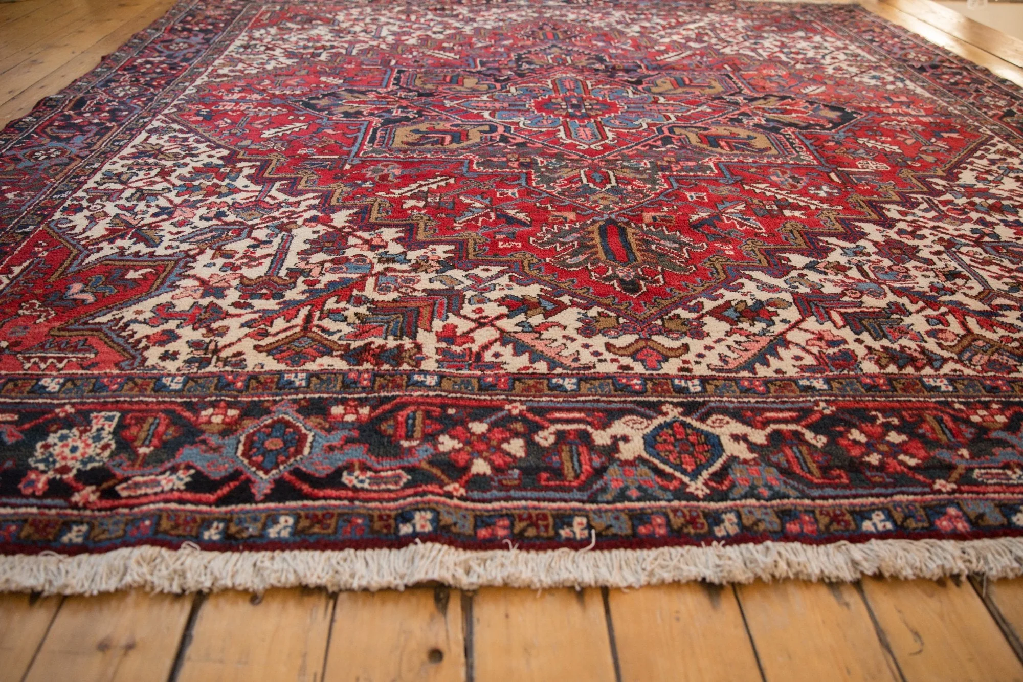 9.5x10 Vintage Mehrivan Square Carpet - Image 6