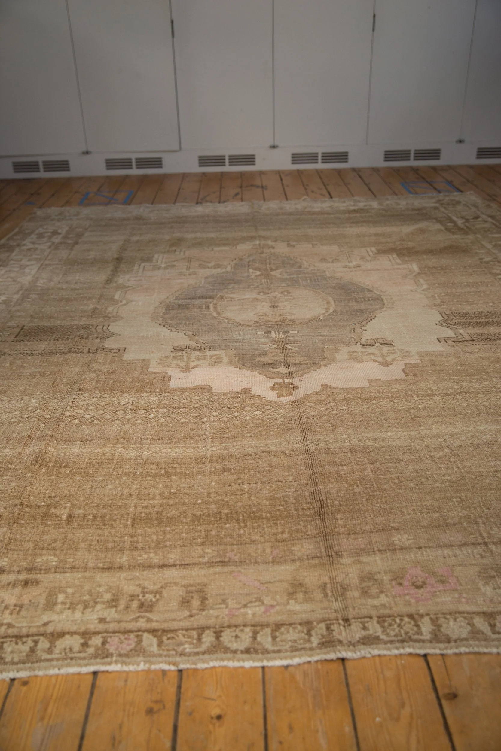 9.5x11 Vintage Distressed Oushak Carpet - Image 10
