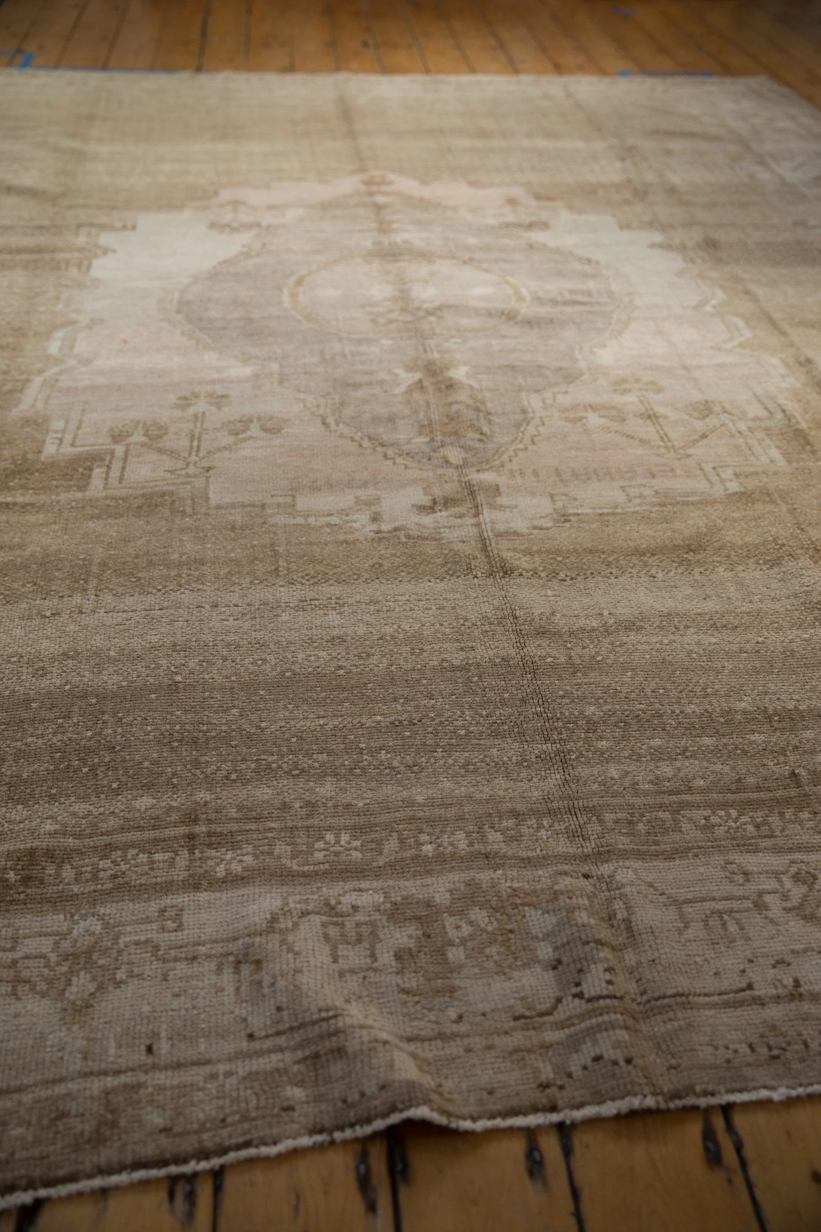 9.5x11 Vintage Distressed Oushak Carpet - Image 5