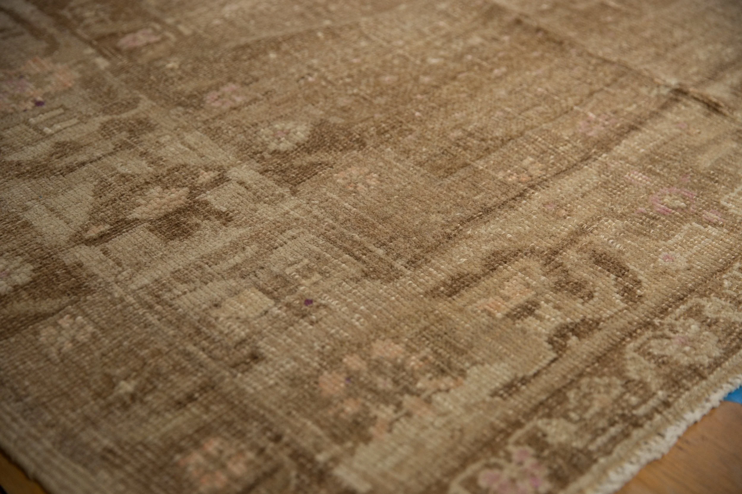 9.5x11 Vintage Distressed Oushak Carpet - Image 9