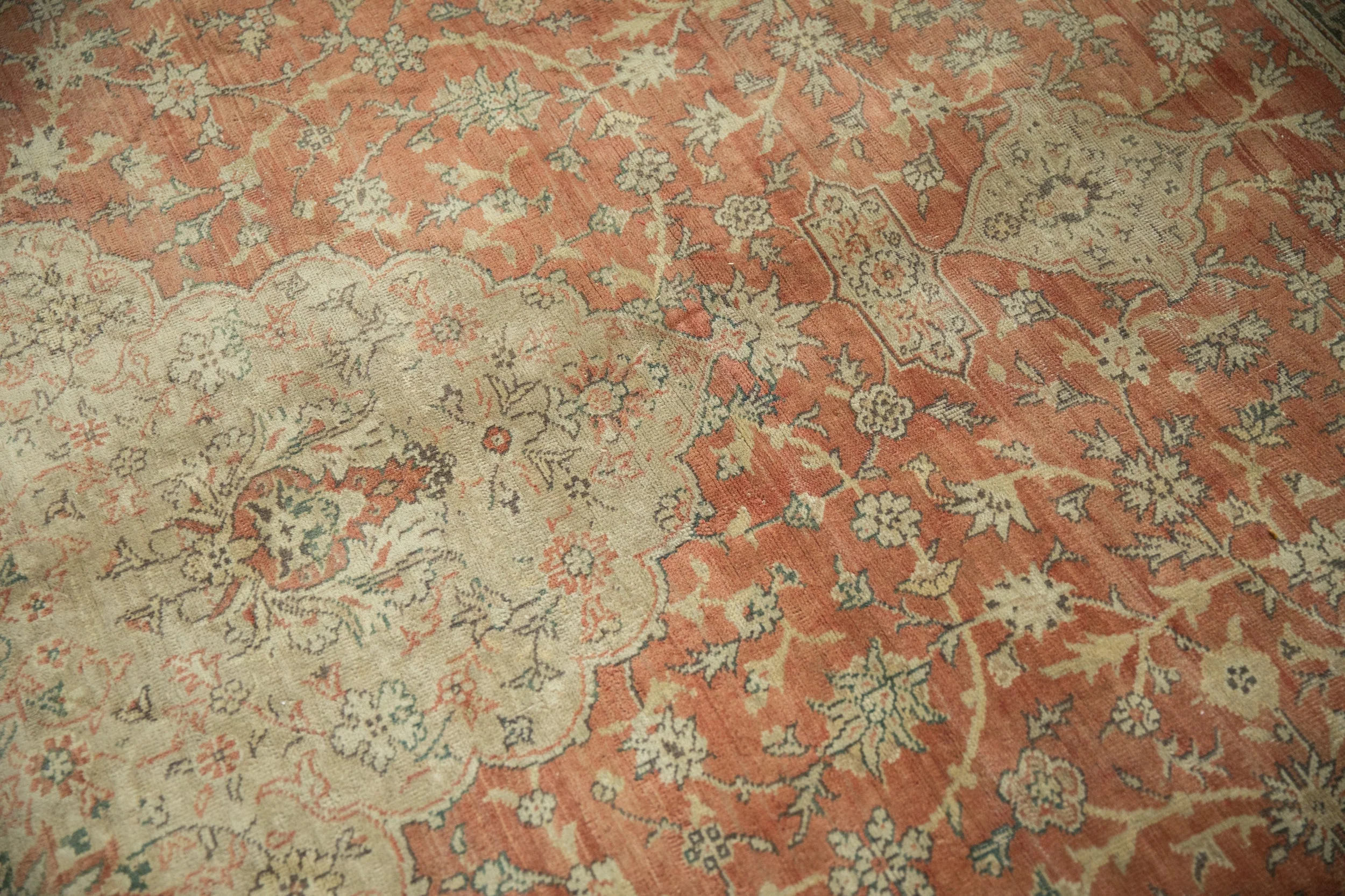 9.5x12.5 Vintage Distressed Tea Washed Kayseri Carpet - Image 3