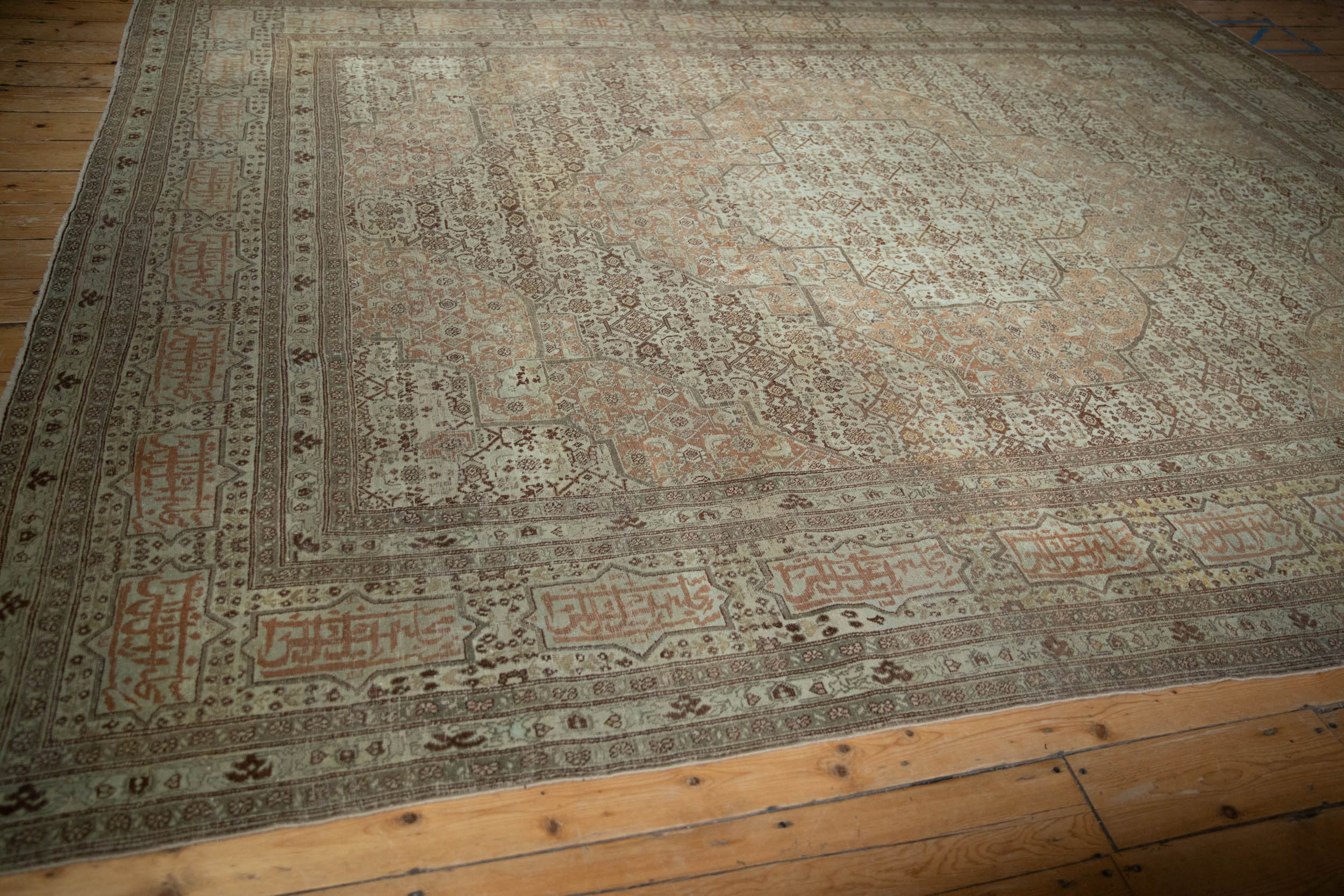 9.5x12 Antique Fine Tabriz Carpet - Image 8