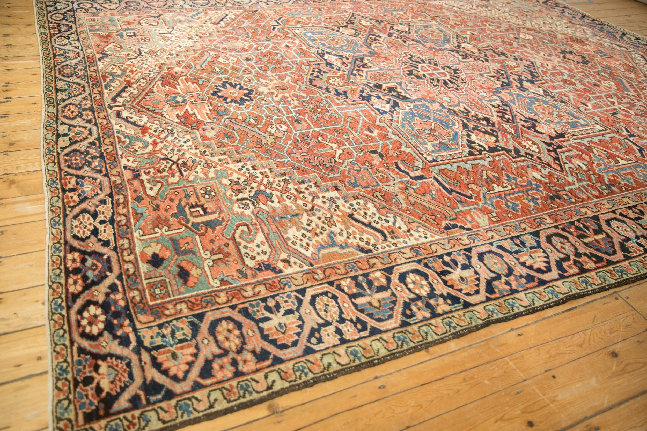 9.5x12 Vintage Heriz Carpet - Image 7