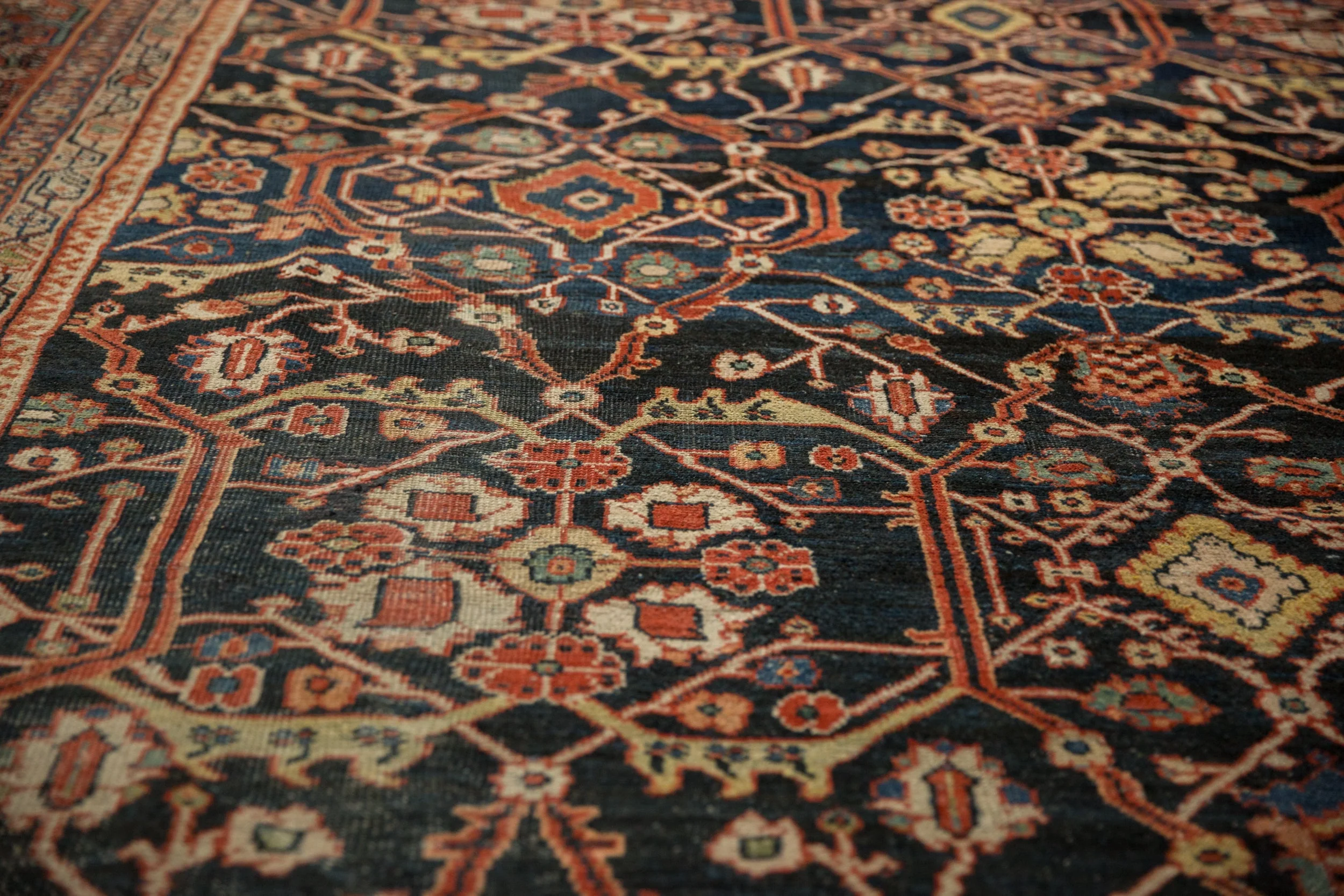 9.5x12 Vintage Mahal Carpet - Image 8
