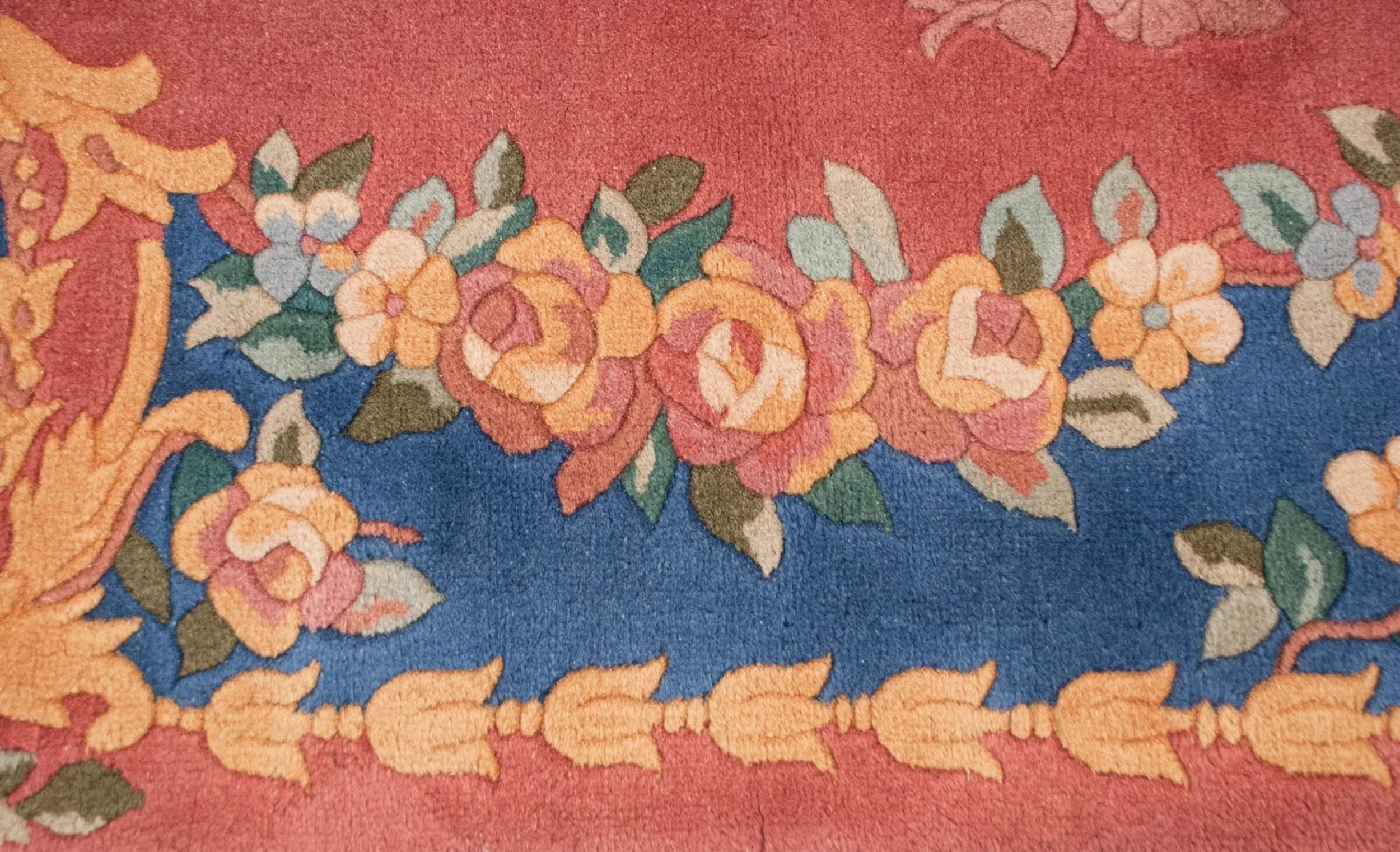 9.5x13.5 Vintage Japanese Aubusson Design Carpet - Image 10
