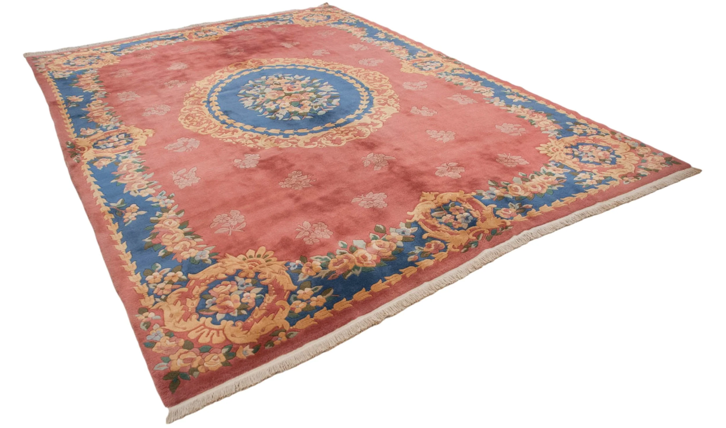 9.5x13.5 Vintage Japanese Aubusson Design Carpet - Image 5