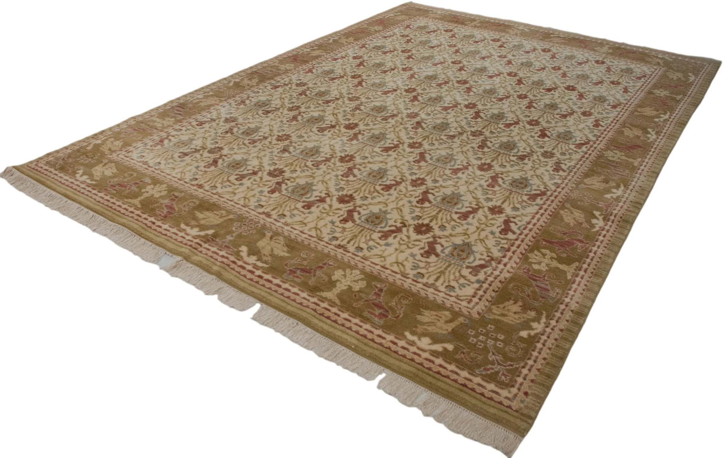 9.5x13.5 Vintage Spanish Alcaraz Design Carpet - Image 5