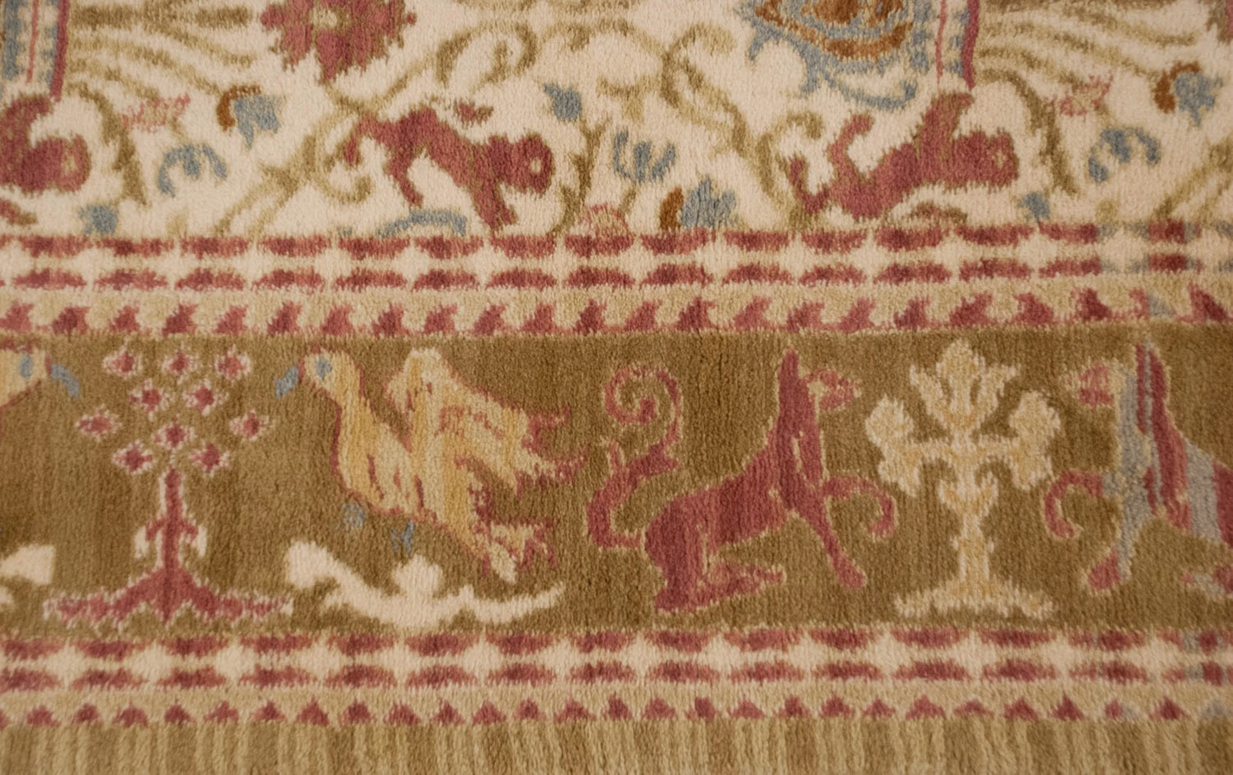 9.5x13.5 Vintage Spanish Alcaraz Design Carpet - Image 7