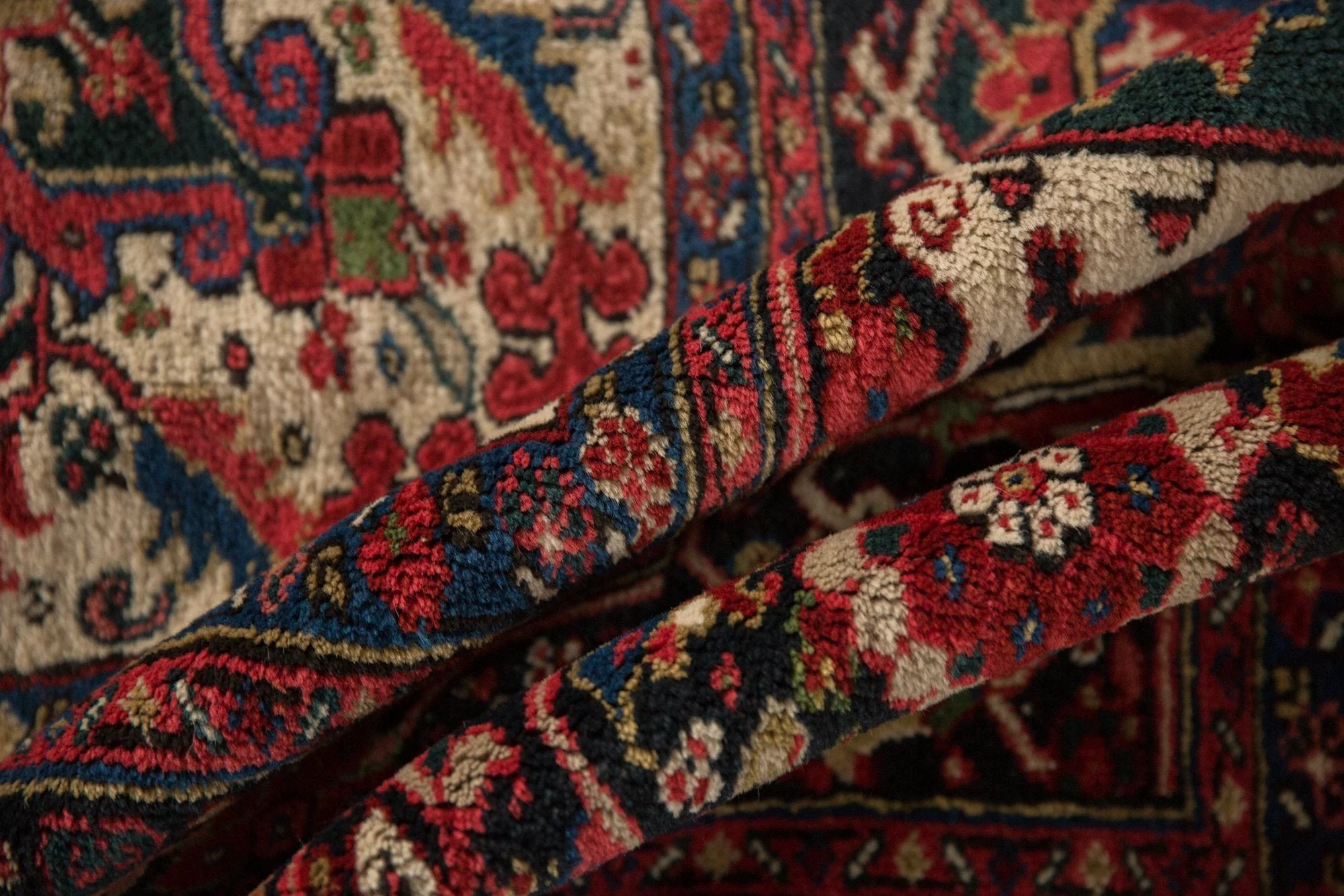 9.5x13 Vintage Ahar Carpet - Image 12