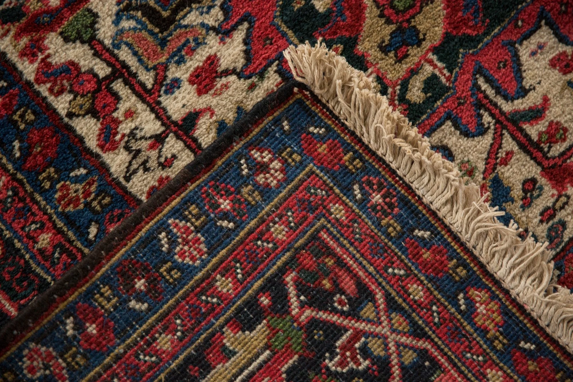 9.5x13 Vintage Ahar Carpet - Image 13