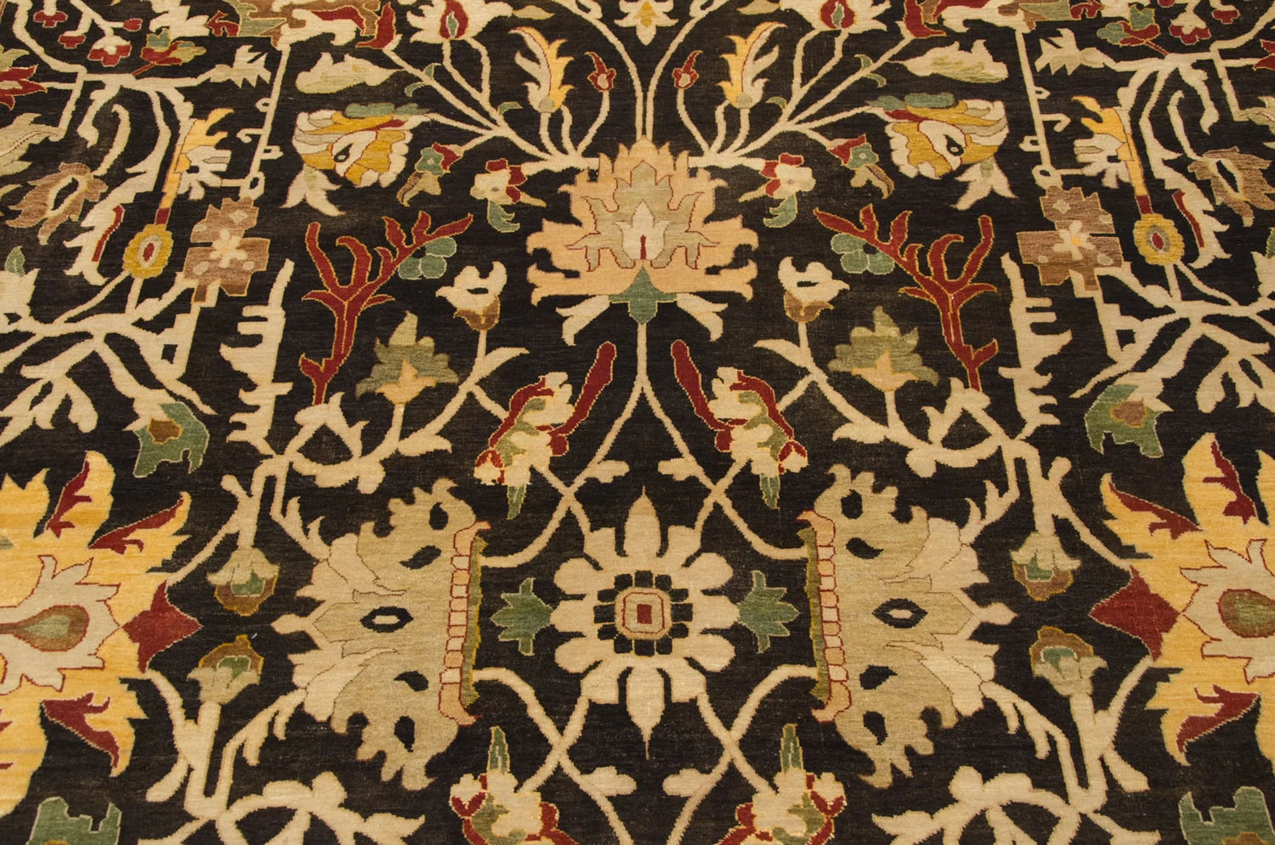 9.5x14.5 Fine Indian Serapi Design Carpet - Image 10