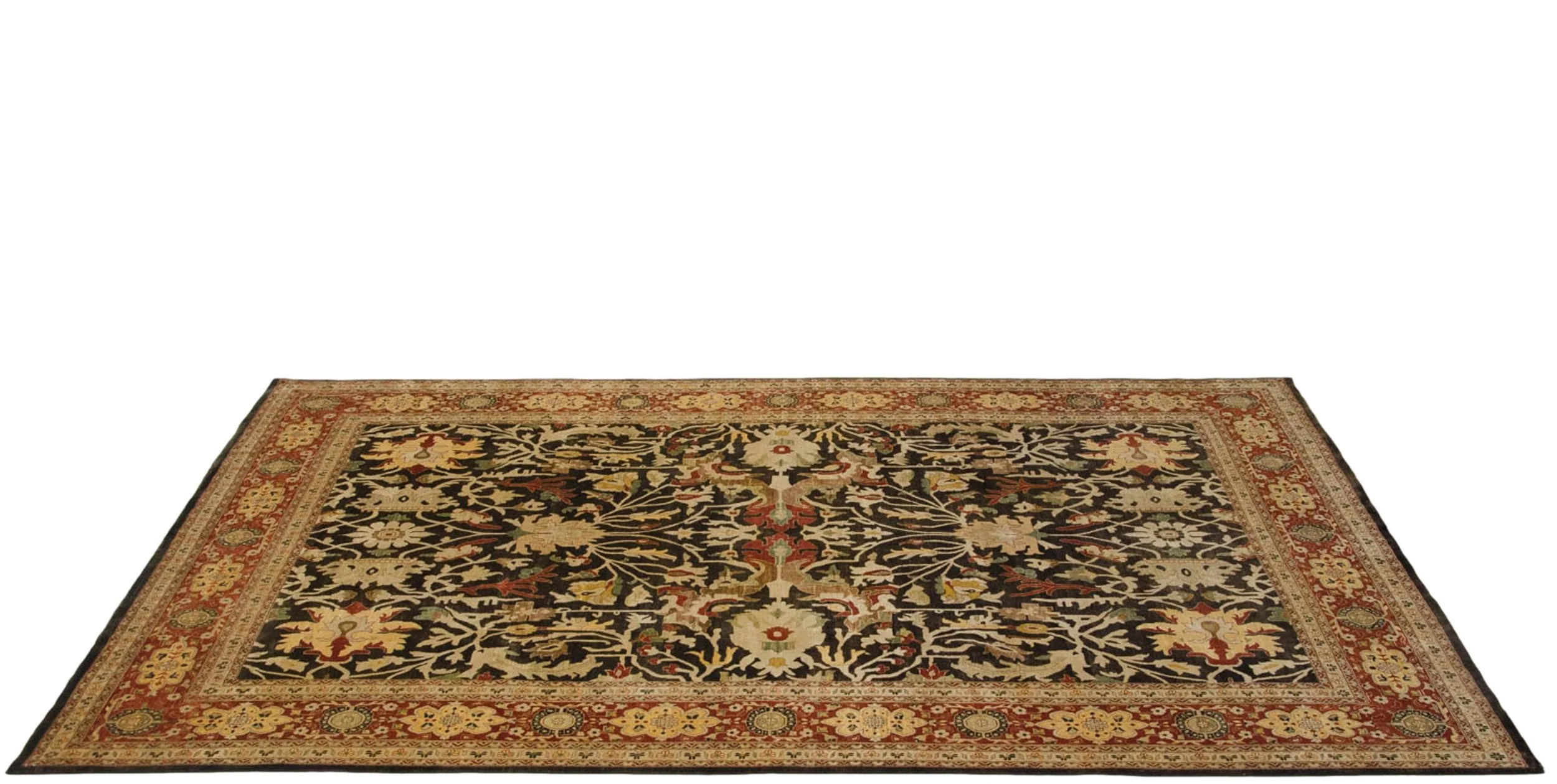 9.5x14.5 Fine Indian Serapi Design Carpet - Image 2
