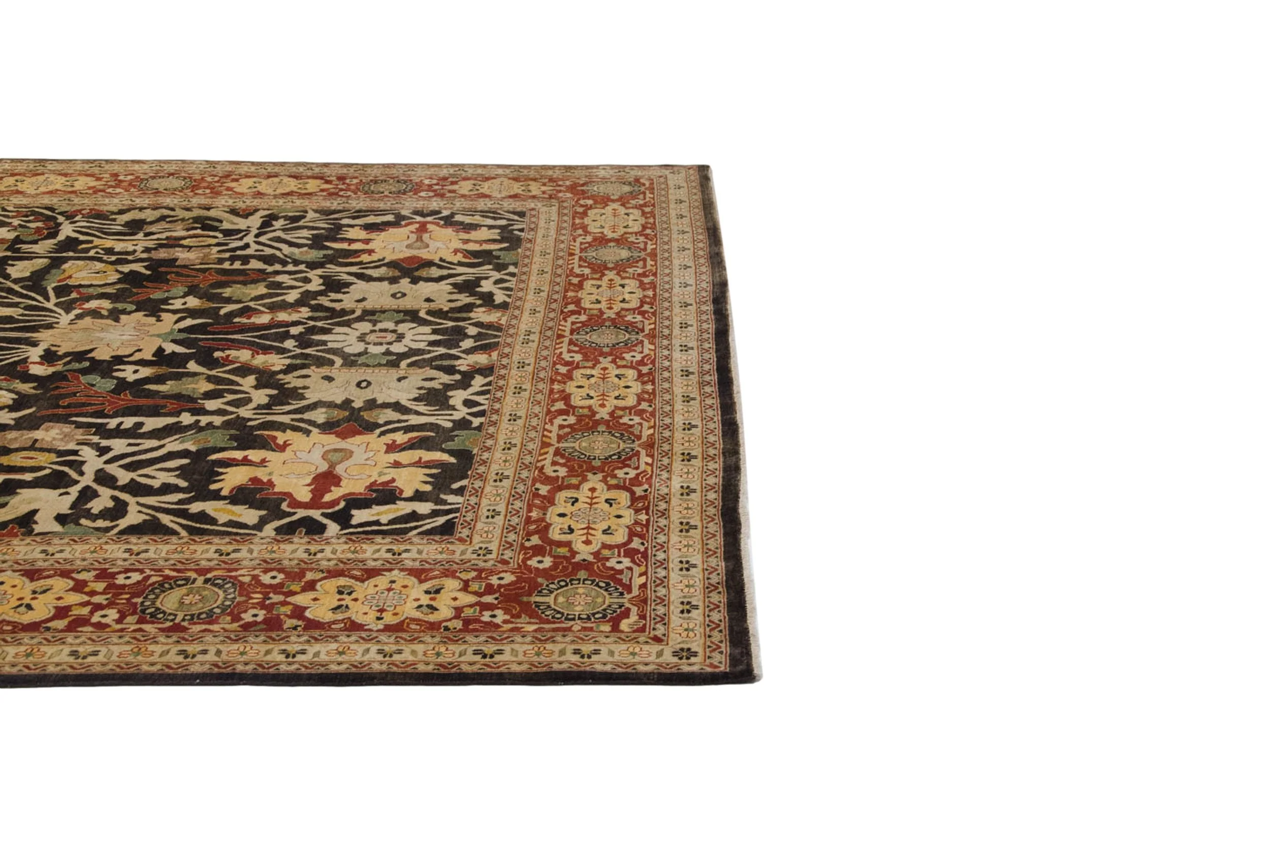 9.5x14.5 Fine Indian Serapi Design Carpet - Image 8