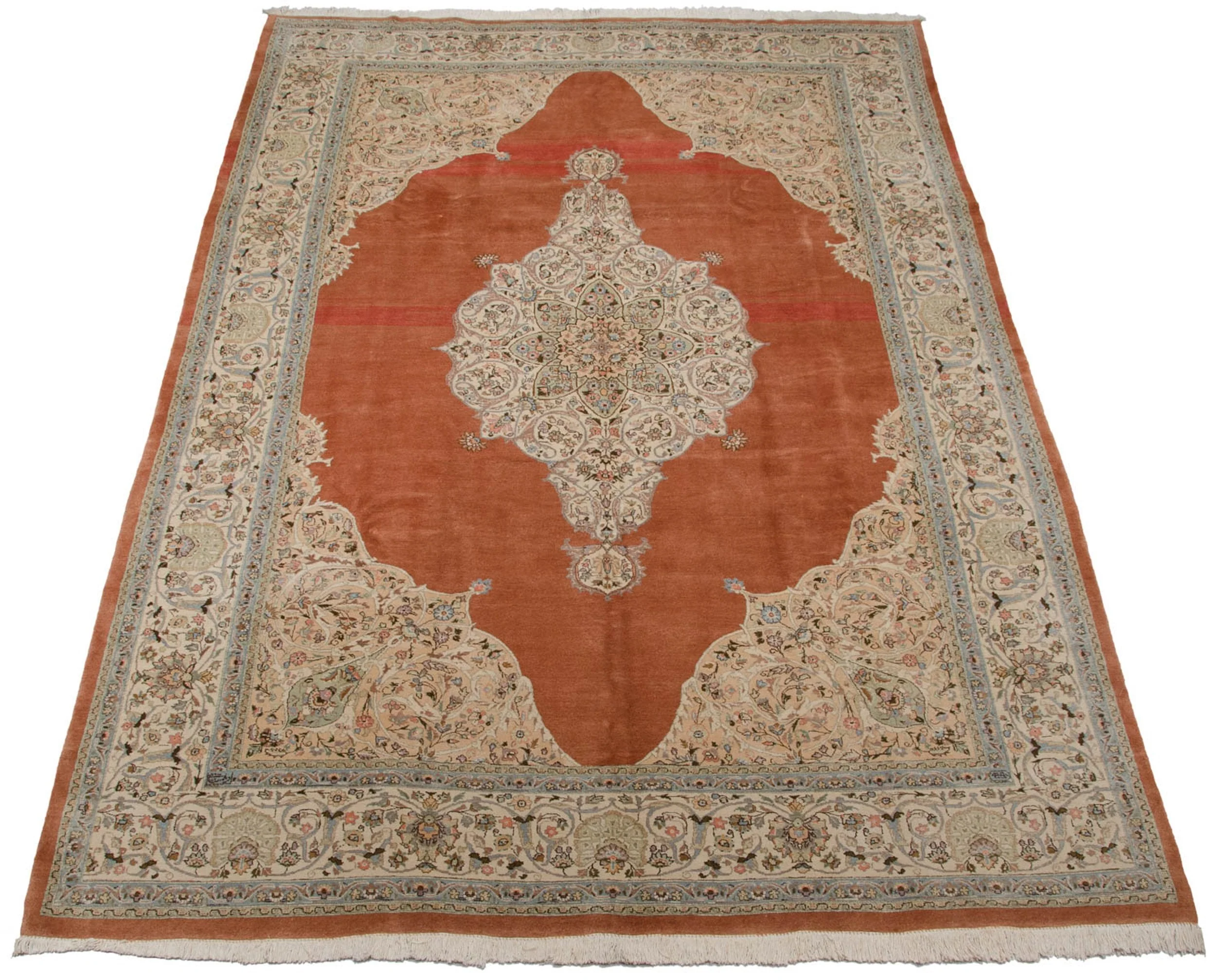 9.5x14.5 Vintage Tabriz Carpet - Image 3