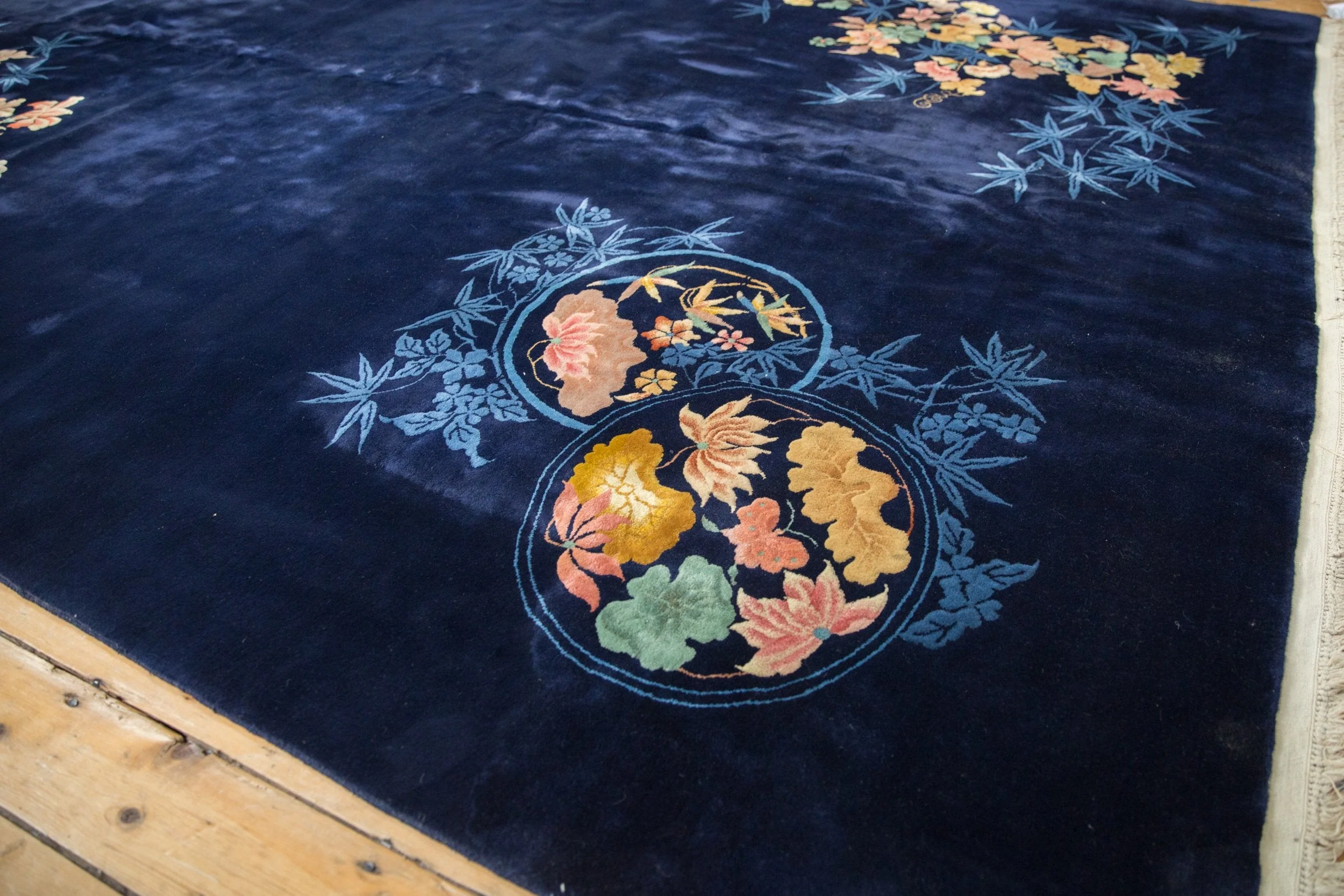 9.5x14 Vintage Nichols Art Deco Carpet - Image 3