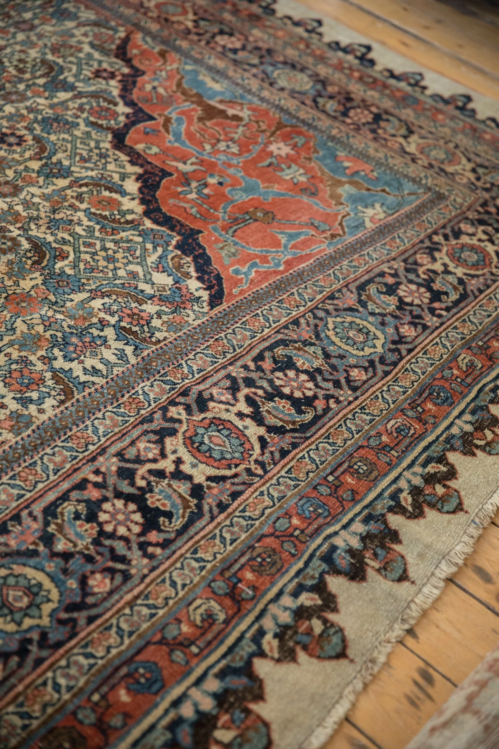 9.5x15 Antique Halvaie Bijar Carpet - Image 11