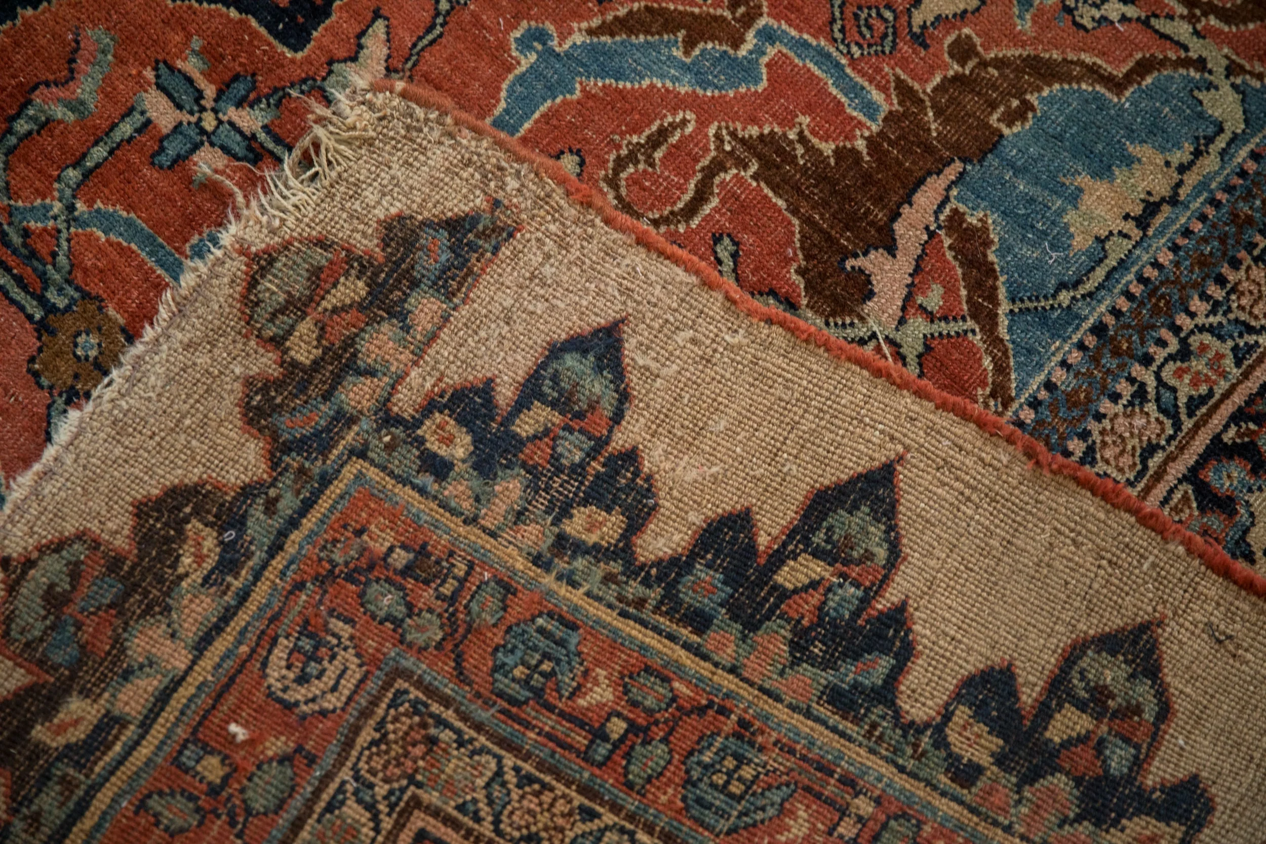 9.5x15 Antique Halvaie Bijar Carpet - Image 15