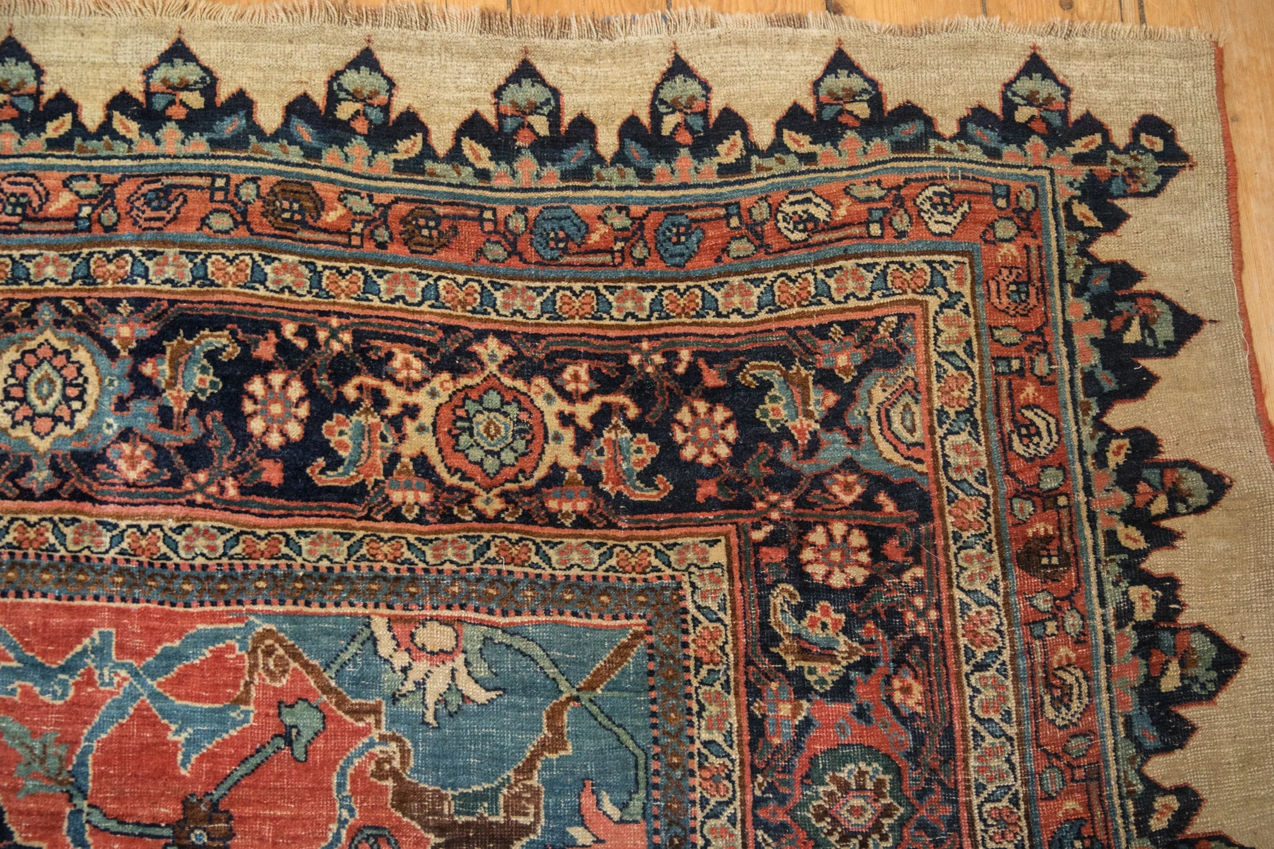 9.5x15 Antique Halvaie Bijar Carpet - Image 3
