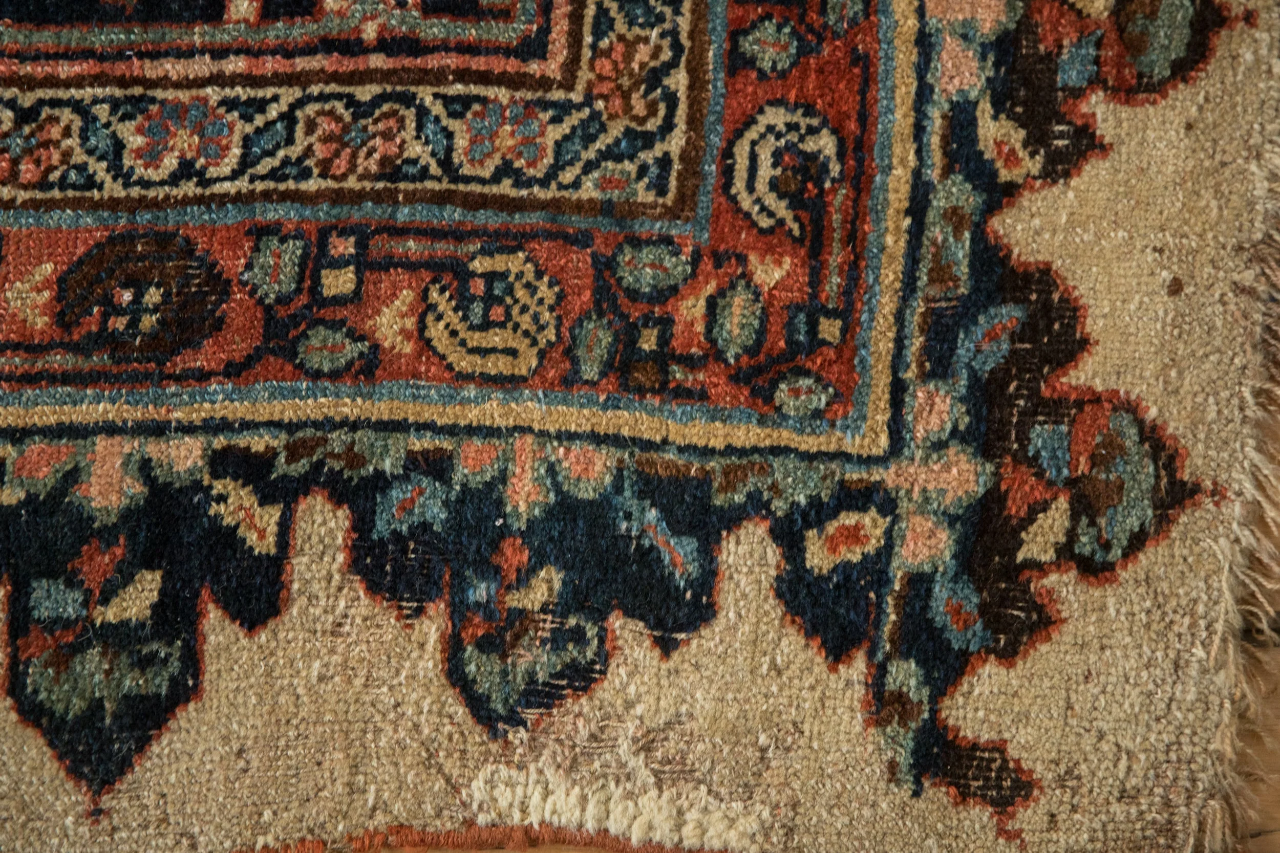 9.5x15 Antique Halvaie Bijar Carpet - Image 9