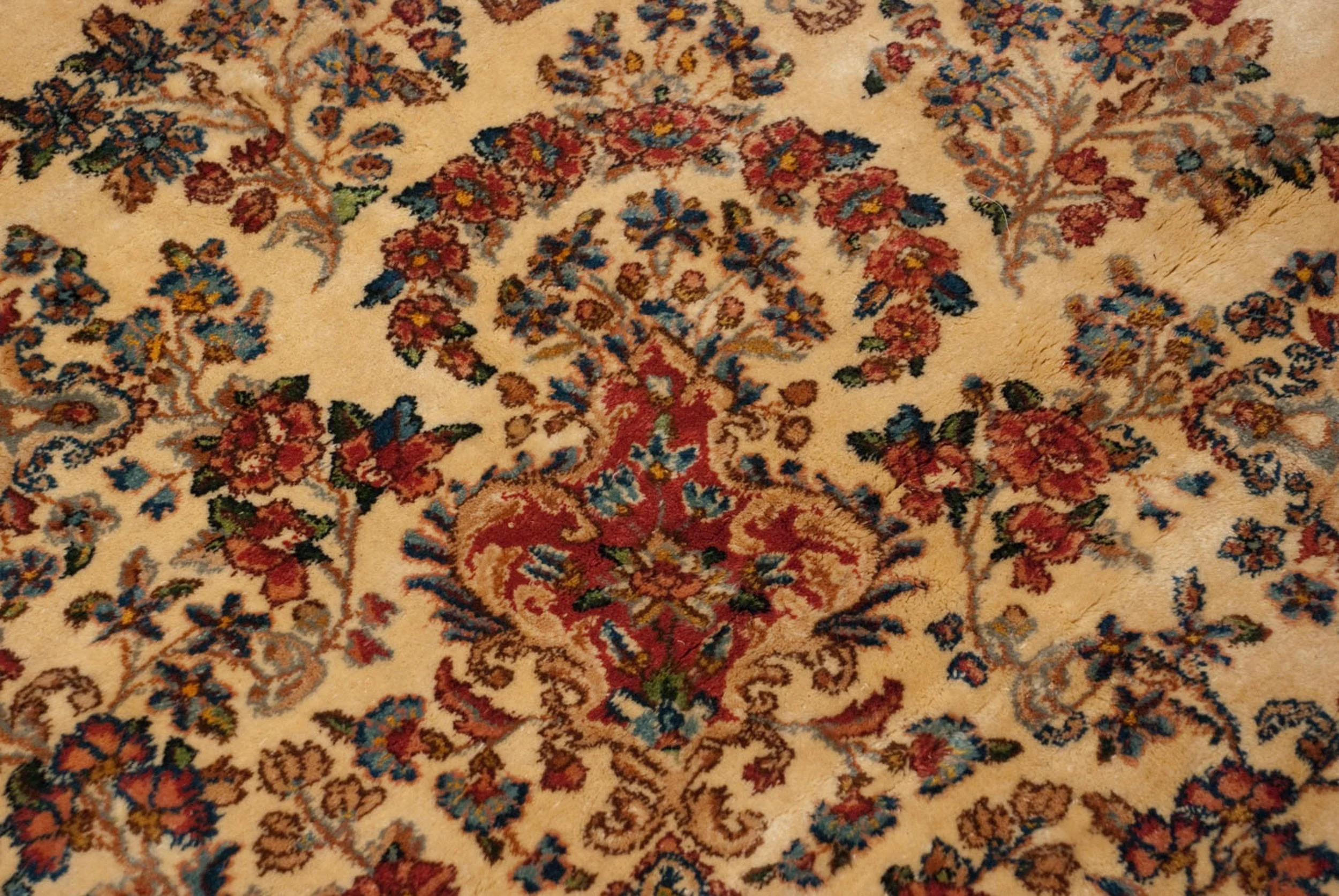 9.5x22.5 Vintage Kerman Carpet - Image 13