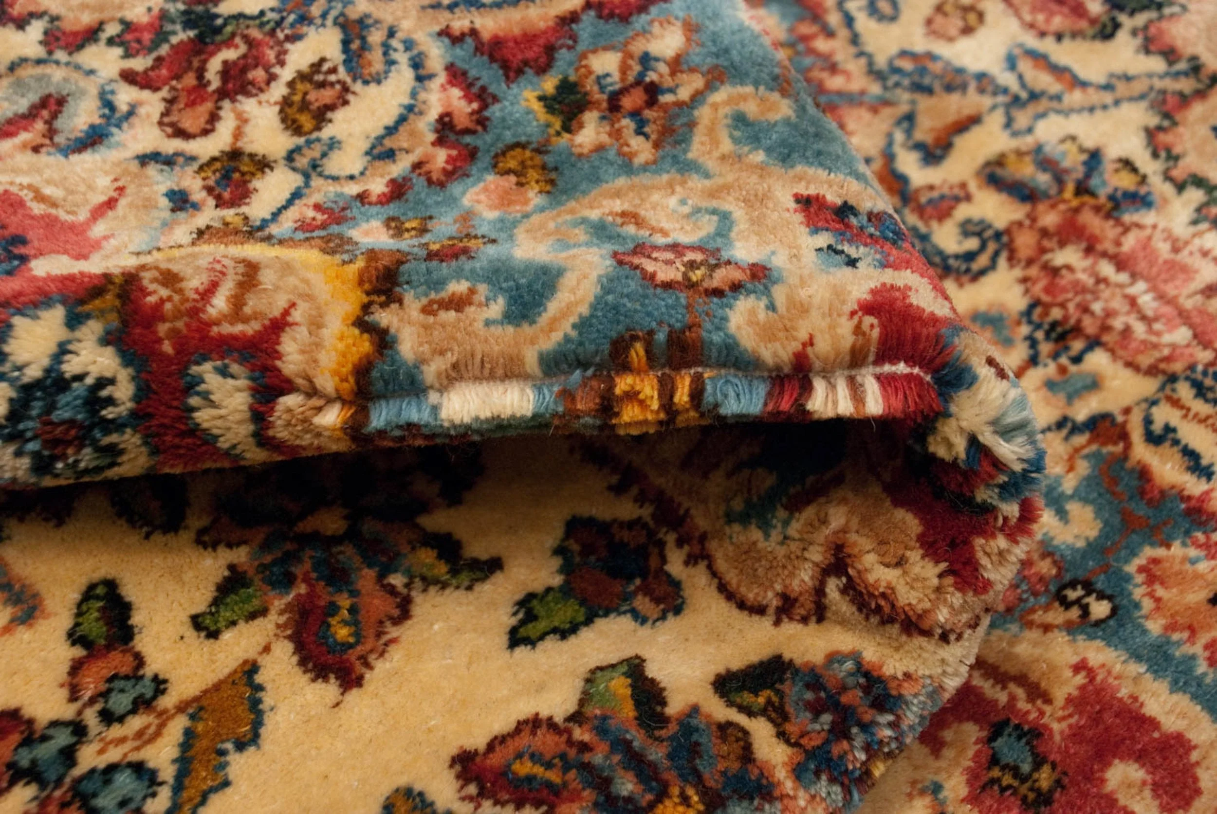 9.5x22.5 Vintage Kerman Carpet - Image 16