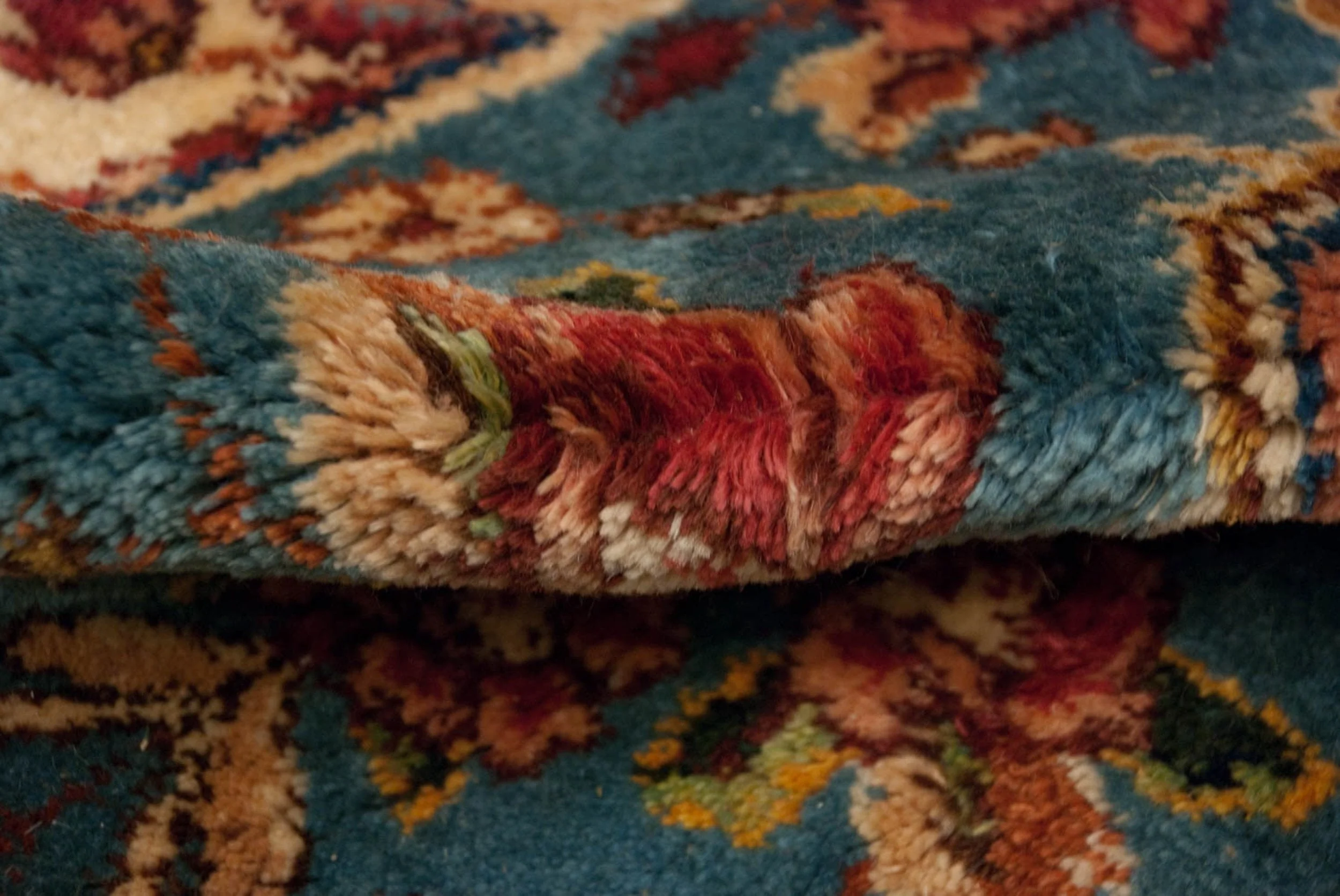 9.5x22.5 Vintage Kerman Carpet - Image 17