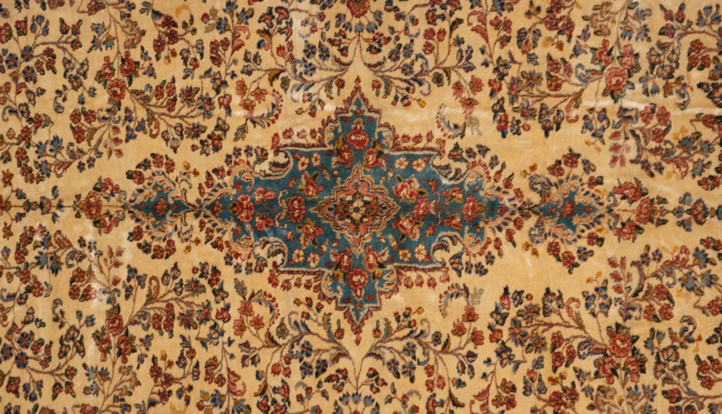 9.5x22.5 Vintage Kerman Carpet - Image 18