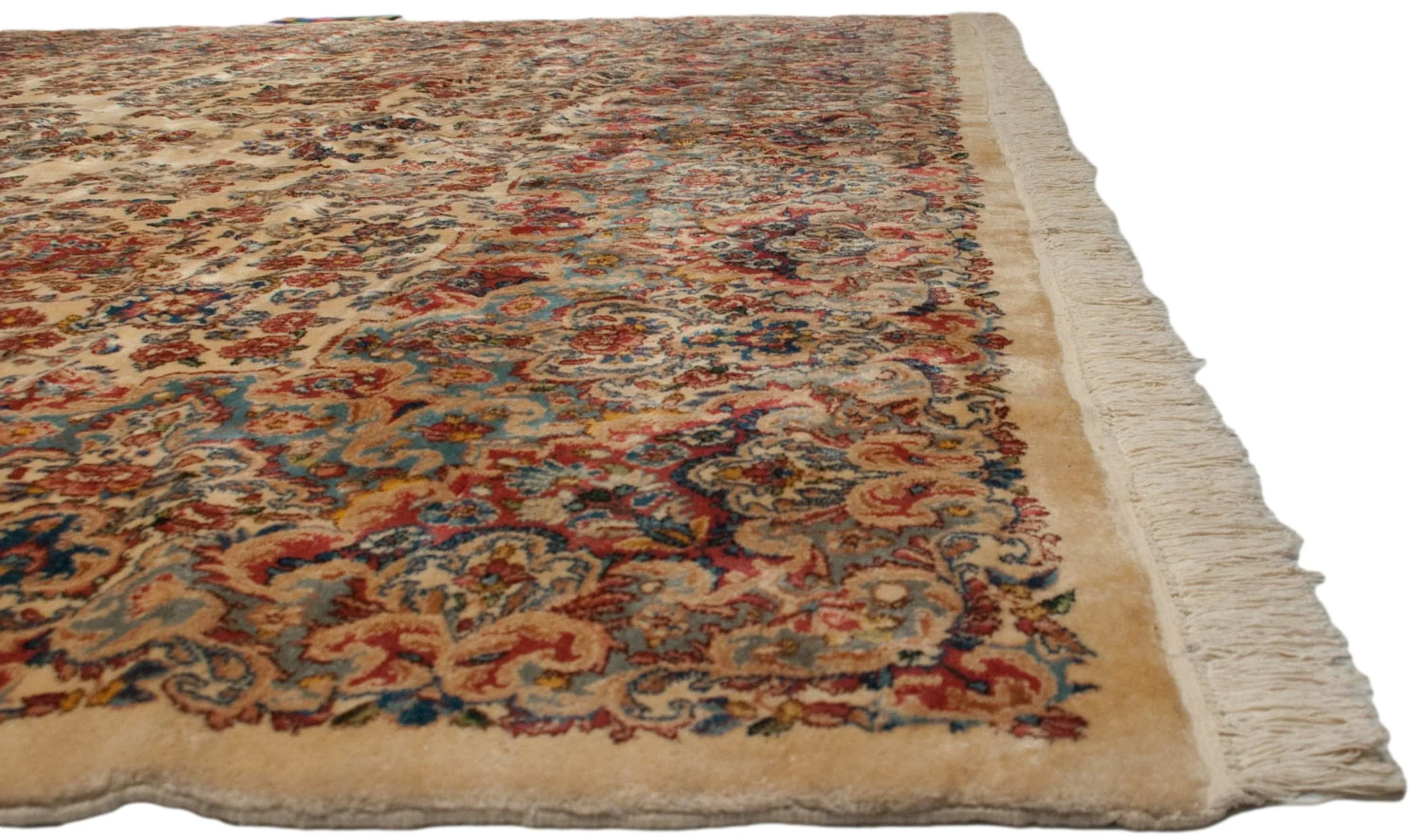 9.5x22.5 Vintage Kerman Carpet - Image 5