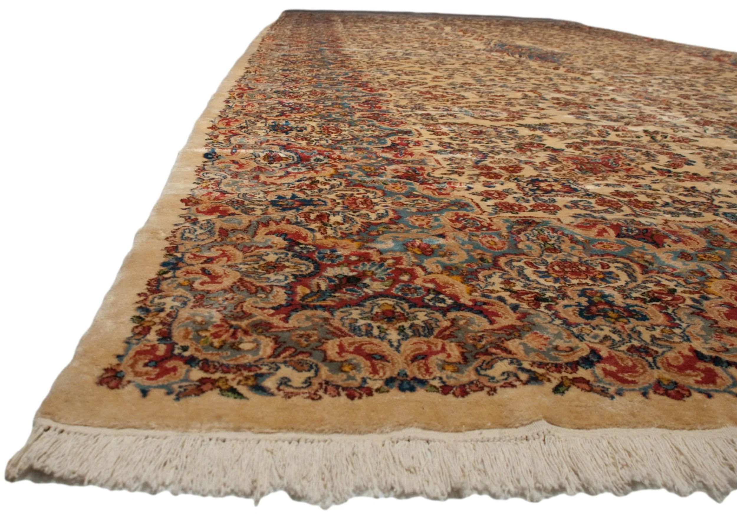 9.5x22.5 Vintage Kerman Carpet - Image 6