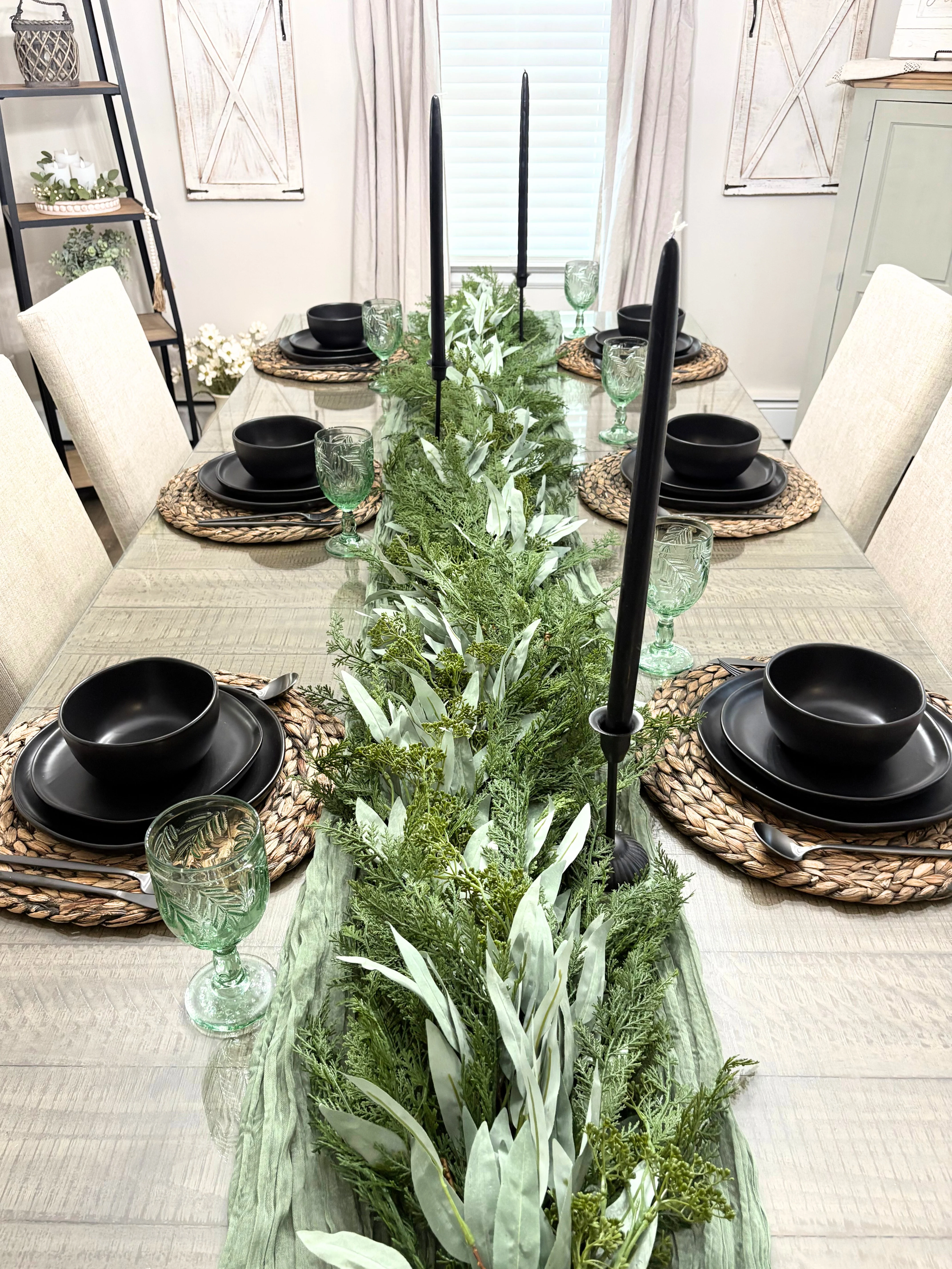 Ready to Ship - 9’ Artificial Real-Touch Cedar and Long Leaf Eucalyptus Garland - Image 4