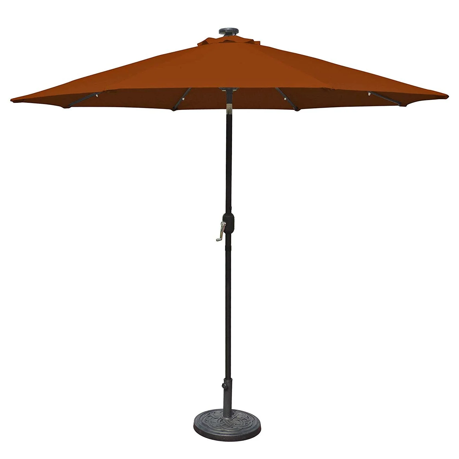9 Foot Octagonal Olefin Market Umbrella with Auto-Tilt Terra Cotta - Image 2